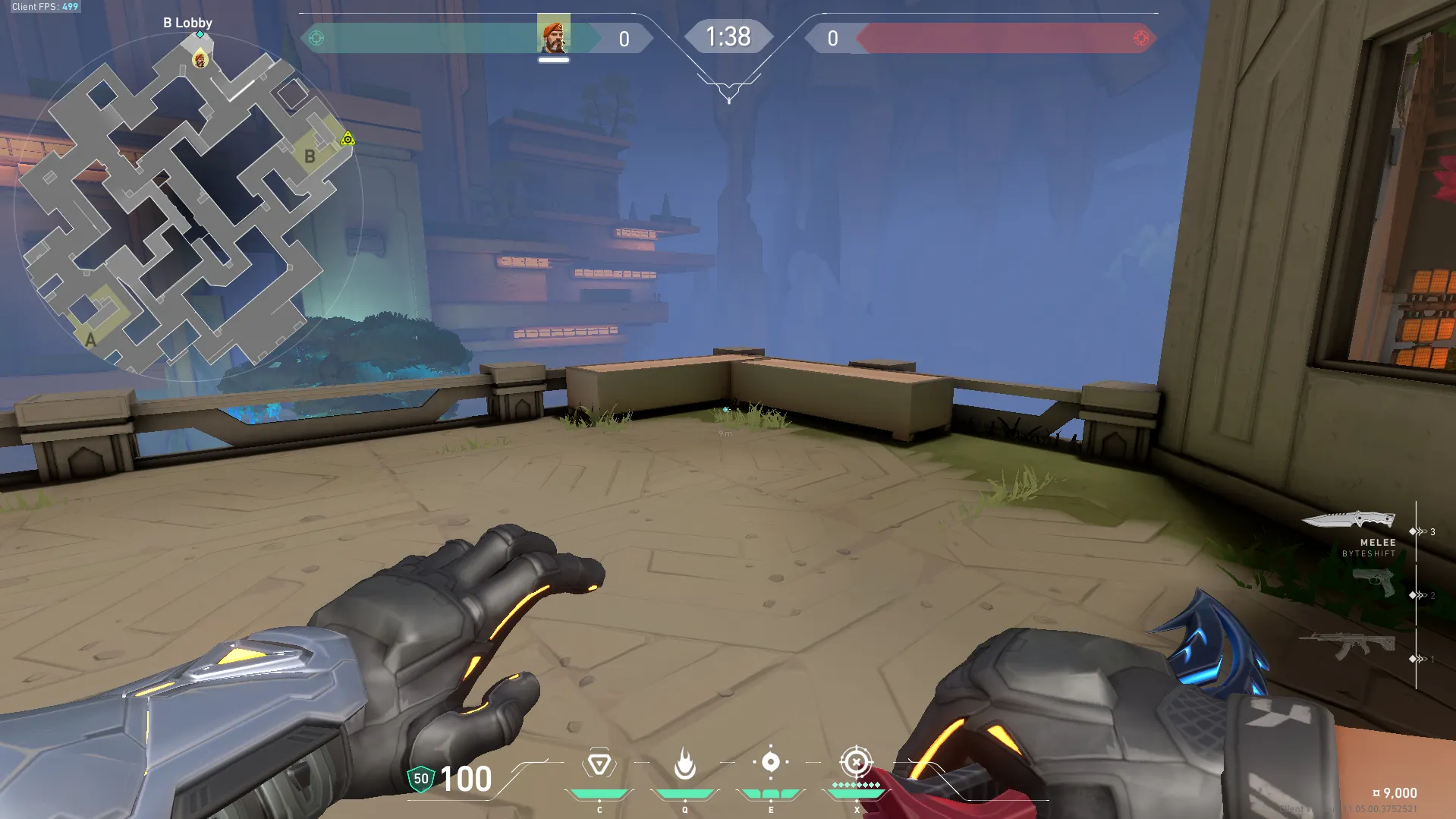 Brimstone Incendiary on Abyss Attack Site B — step 1 of 4: Position — where to stand