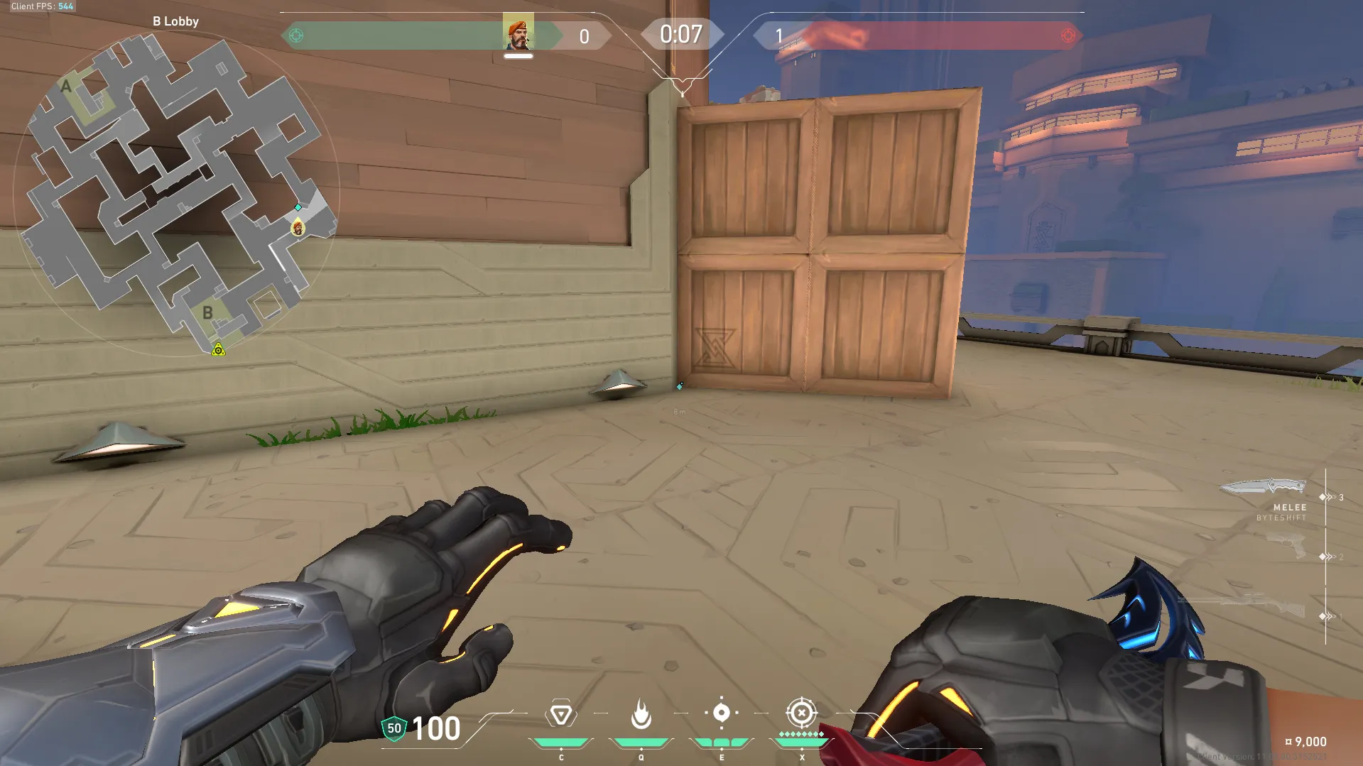 Brimstone Incendiary on Abyss Attack Site B — step 1 of 3: Position — where to stand