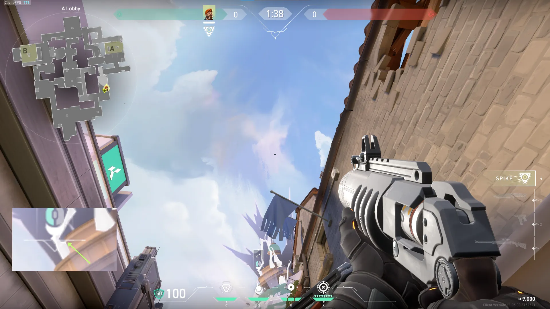 Brimstone Incendiary on Ascent Attack Site A — step 2 of 3: Aim — line up the shot