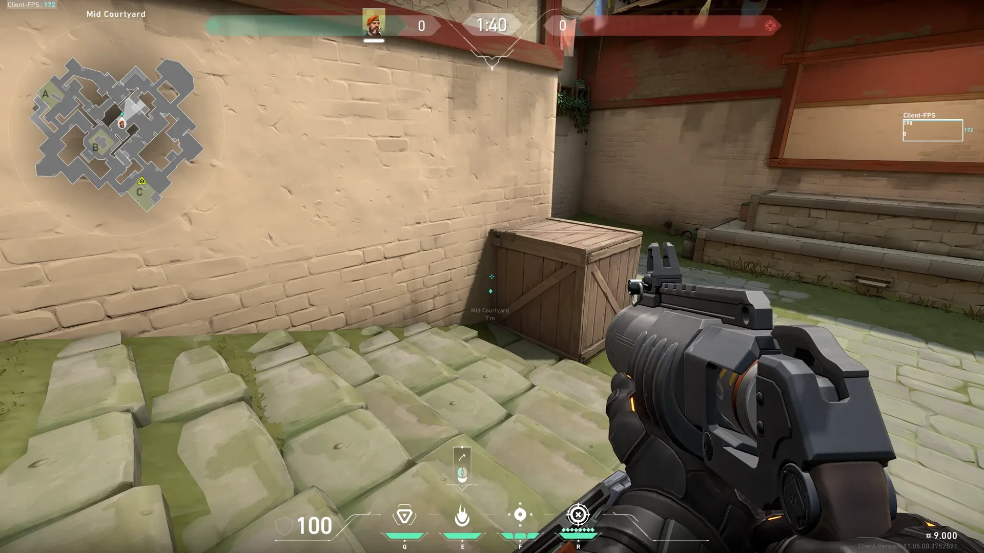 Brimstone Incendiary on Haven Attack Site C — step 1 of 3: Position — where to stand