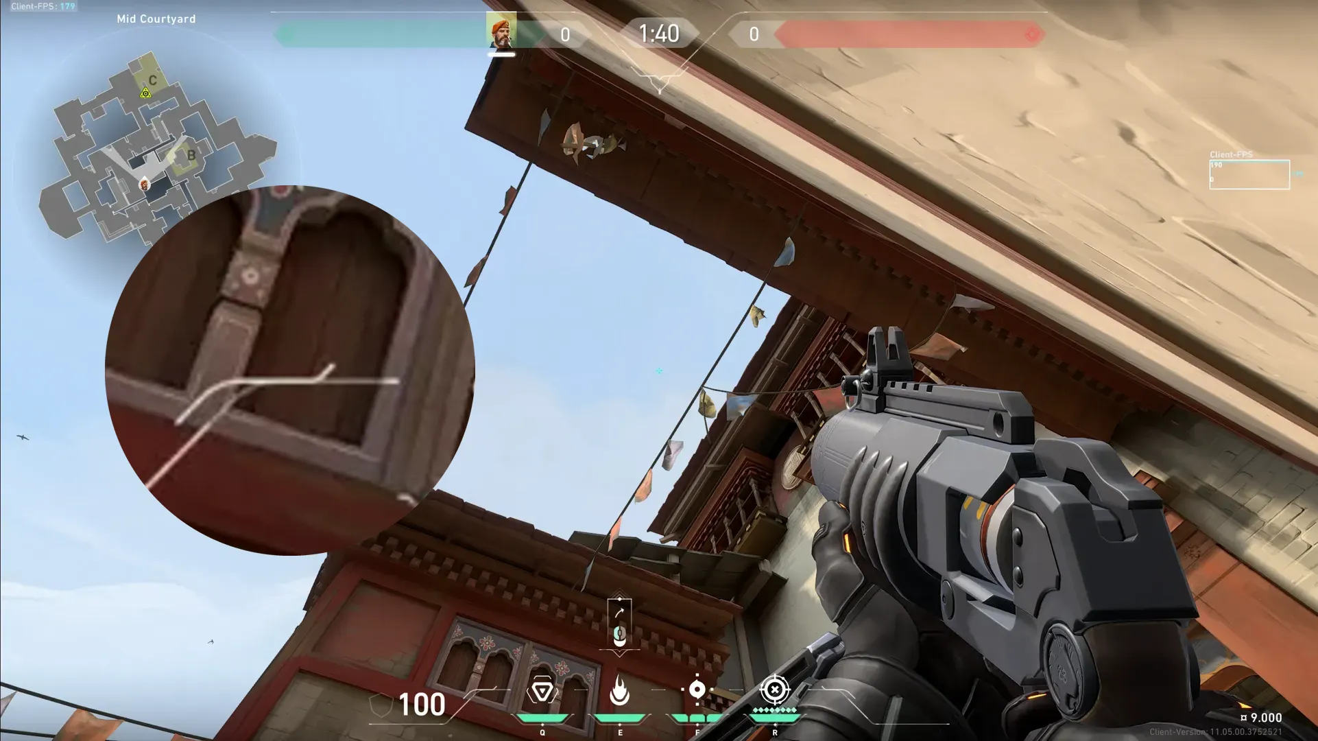 Brimstone Incendiary on Haven Attack Site C — step 2 of 3: Aim — line up the shot