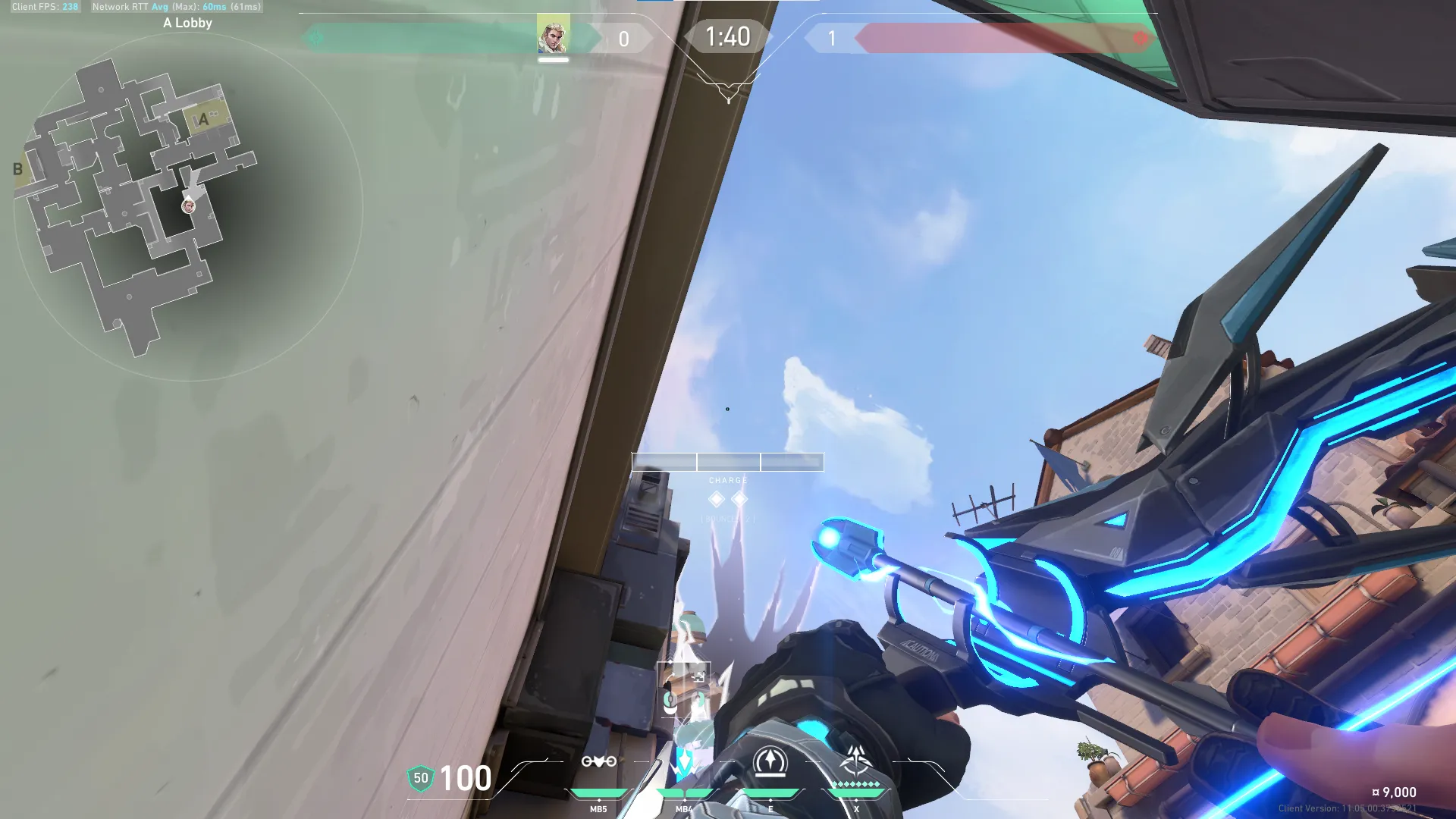 Sova Shock Bolt on Ascent Attack Site A — step 2 of 6: Aim — line up the shot