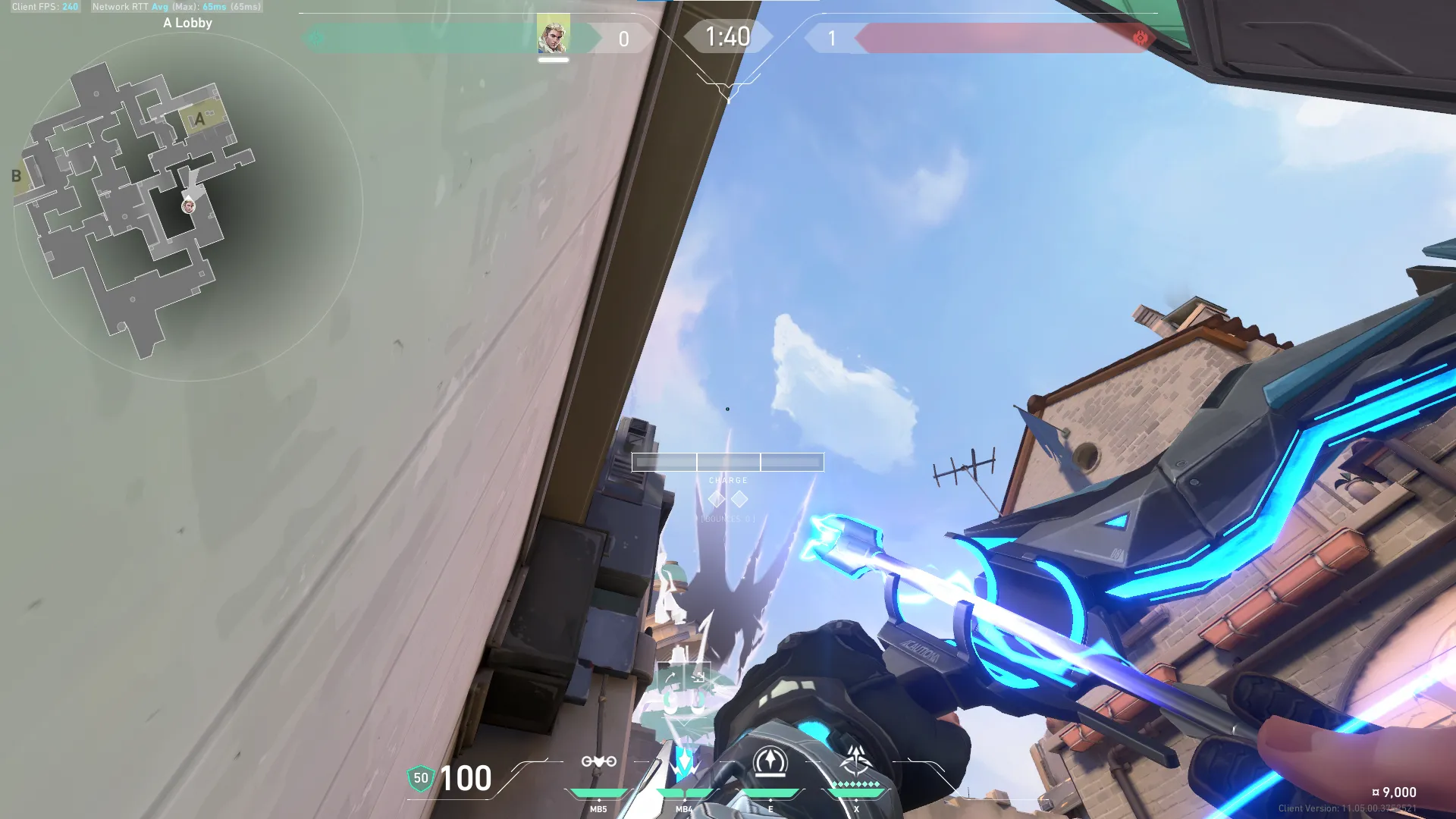 Sova Shock Bolt on Ascent Attack Site A — step 4 of 6: Aim — line up the shot
