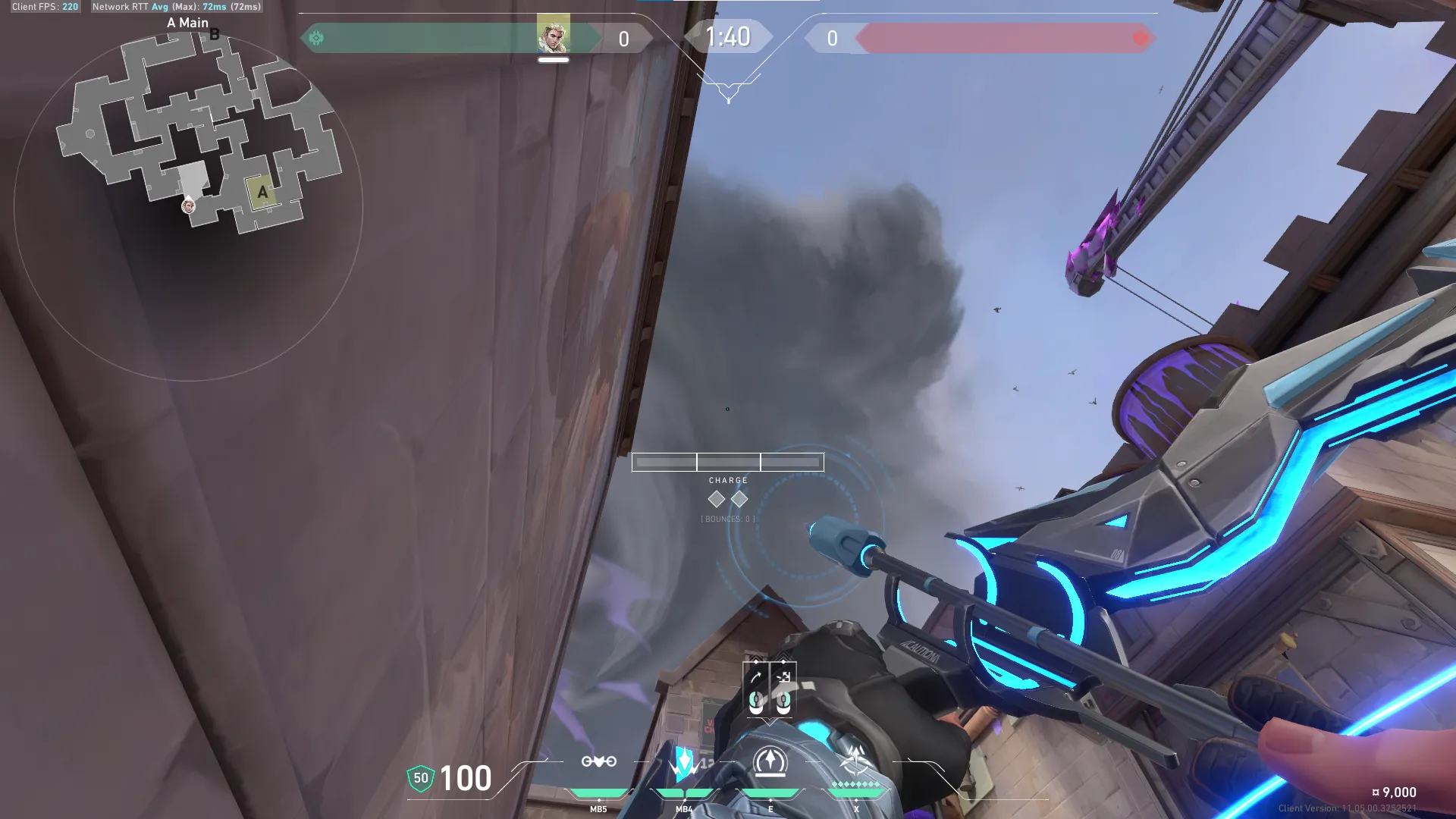 Sova Recon Bolt on Corrode Attack Site B — step 2 of 4: Aim — line up the shot