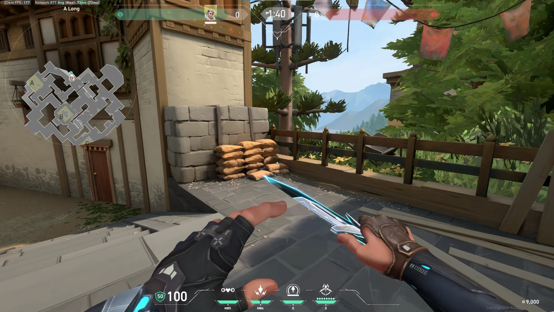 A Backsite Double Shockdarts (attack) — Sova lineup on Haven