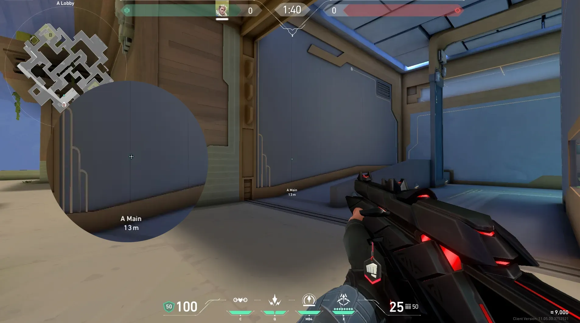 A Lobby to A Site (attack) #2 — Sova lineup on Abyss
