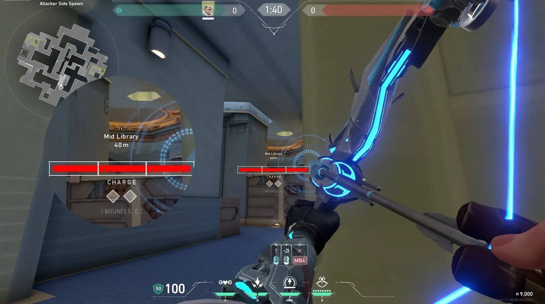 Sova Recon Bolt on Abyss Attack Mid — step 4 of 5: Aim — line up the shot