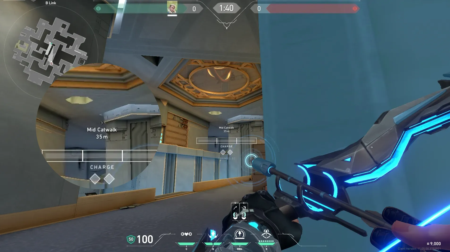Sova Recon Bolt on Abyss Attack Mid — step 4 of 5: Aim — line up the shot