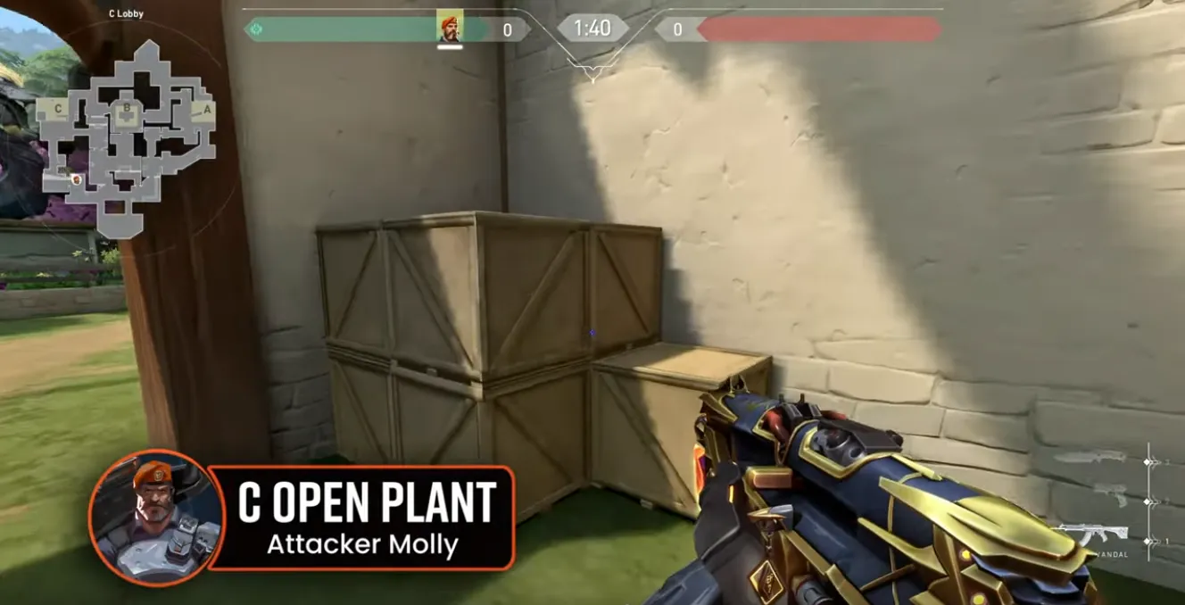 Haven C Site Open Molly From Lobby Boxes Brimstone — Brimstone lineup on Haven