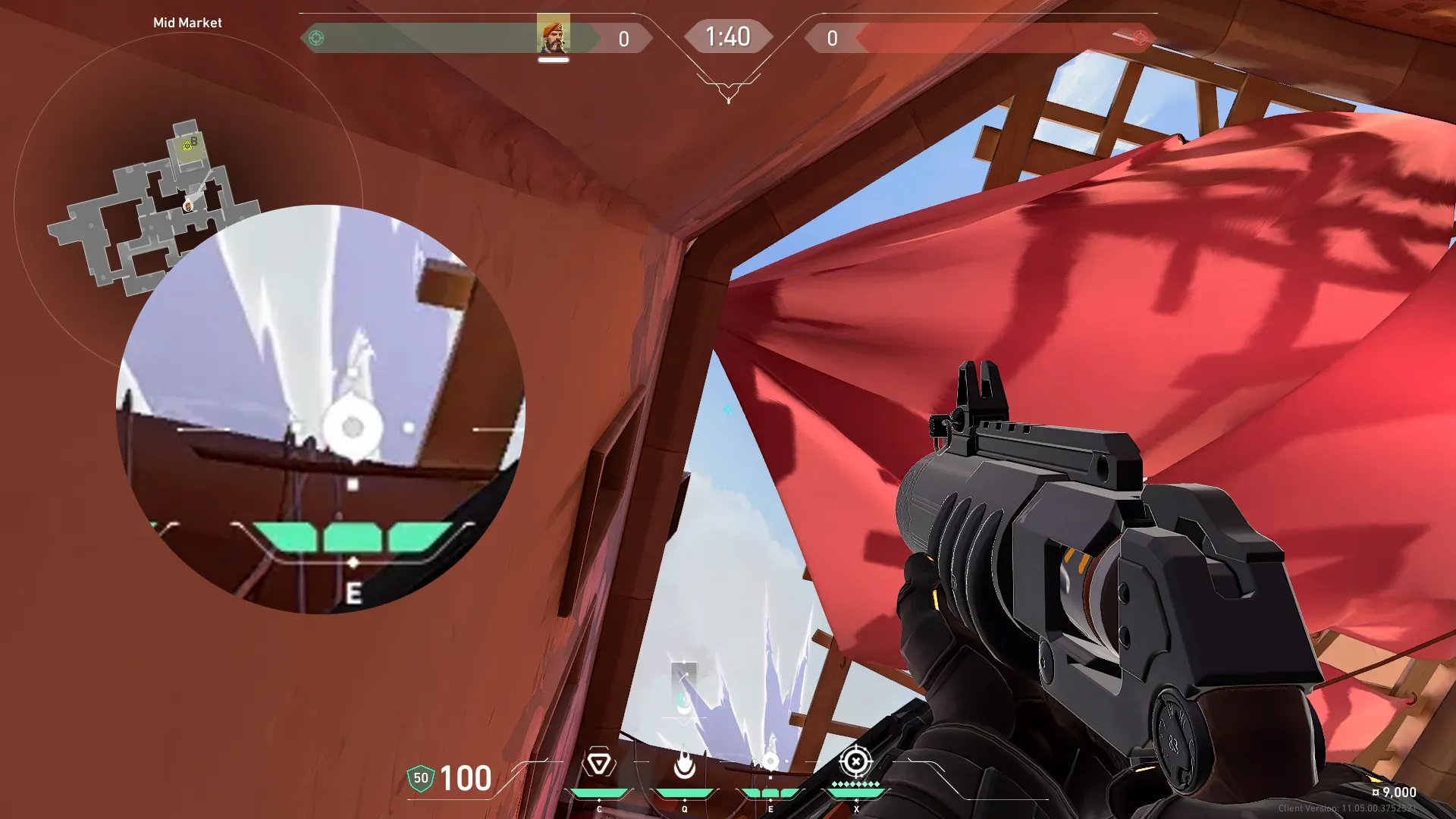 Brimstone Incendiary on Ascent Attack Site B — step 2 of 3: Aim — line up the shot