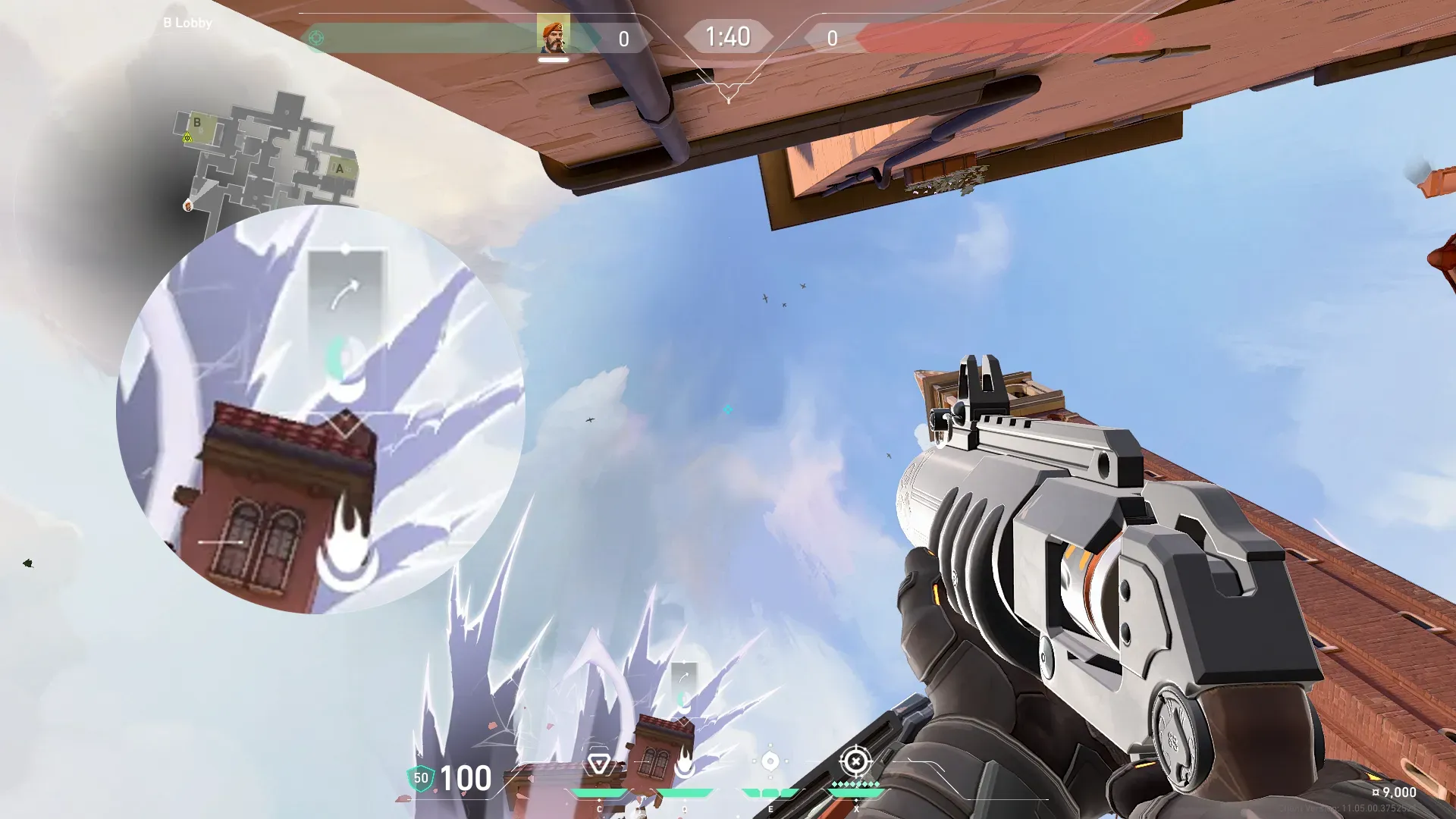 Brimstone Incendiary on Ascent Attack Site B — step 2 of 3: Aim — line up the shot