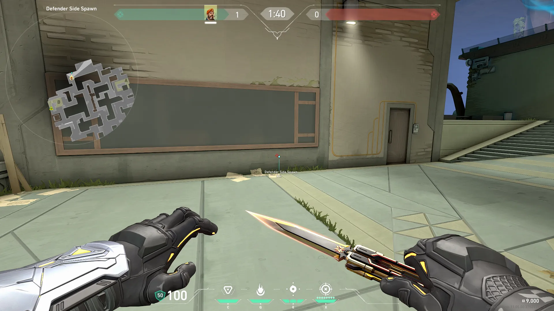 Brimstone Incendiary on Abyss Attack Site B — step 1 of 3: Position — where to stand