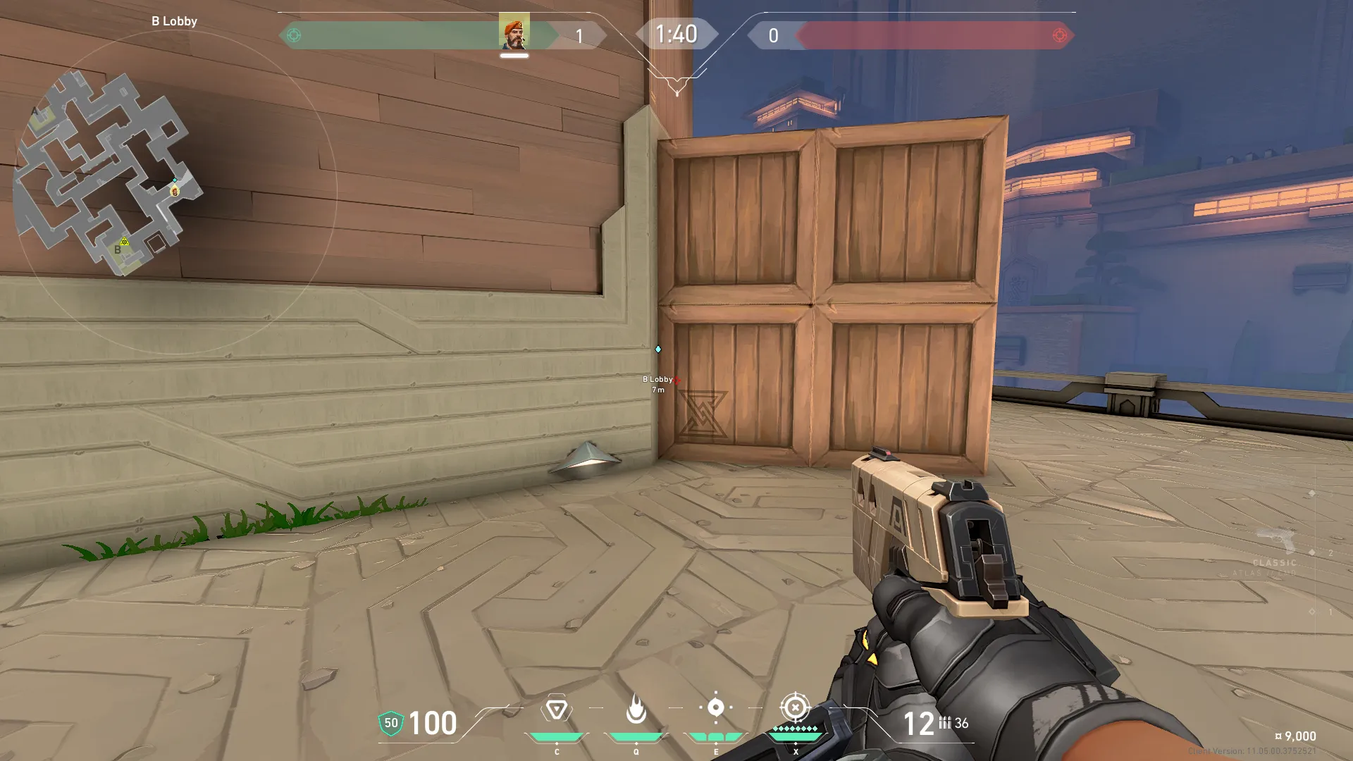 Brimstone Incendiary on Abyss Attack Site B — step 1 of 3: Position — where to stand