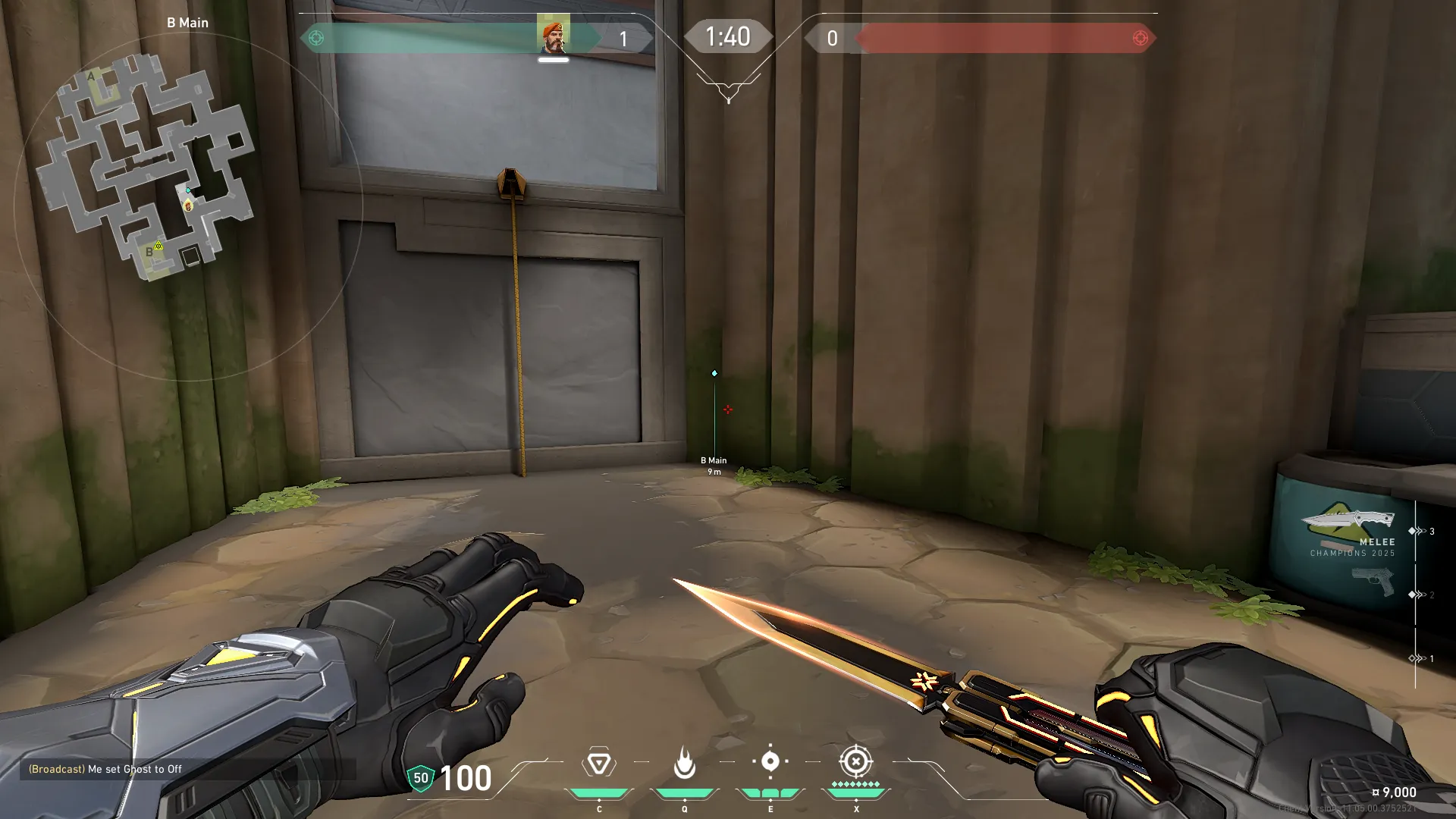 Brimstone Incendiary on Abyss Attack Site B — step 1 of 3: Position — where to stand