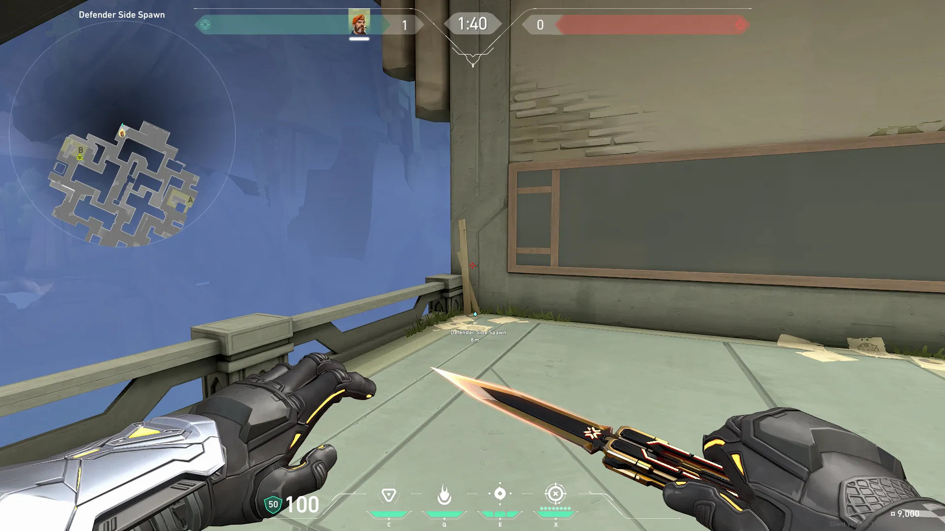 Brimstone Incendiary on Abyss Attack Site B — step 1 of 3: Position — where to stand