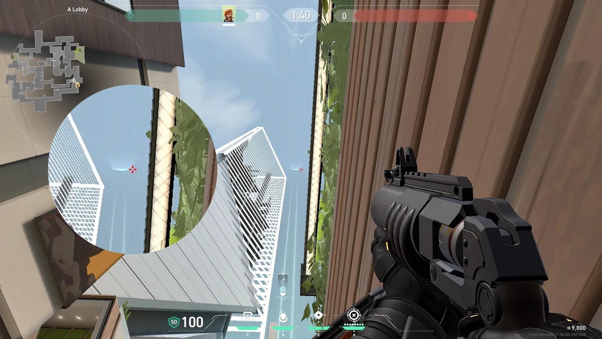 Brimstone Incendiary on Split Attack Site A — step 2 of 3: Aim — line up the shot
