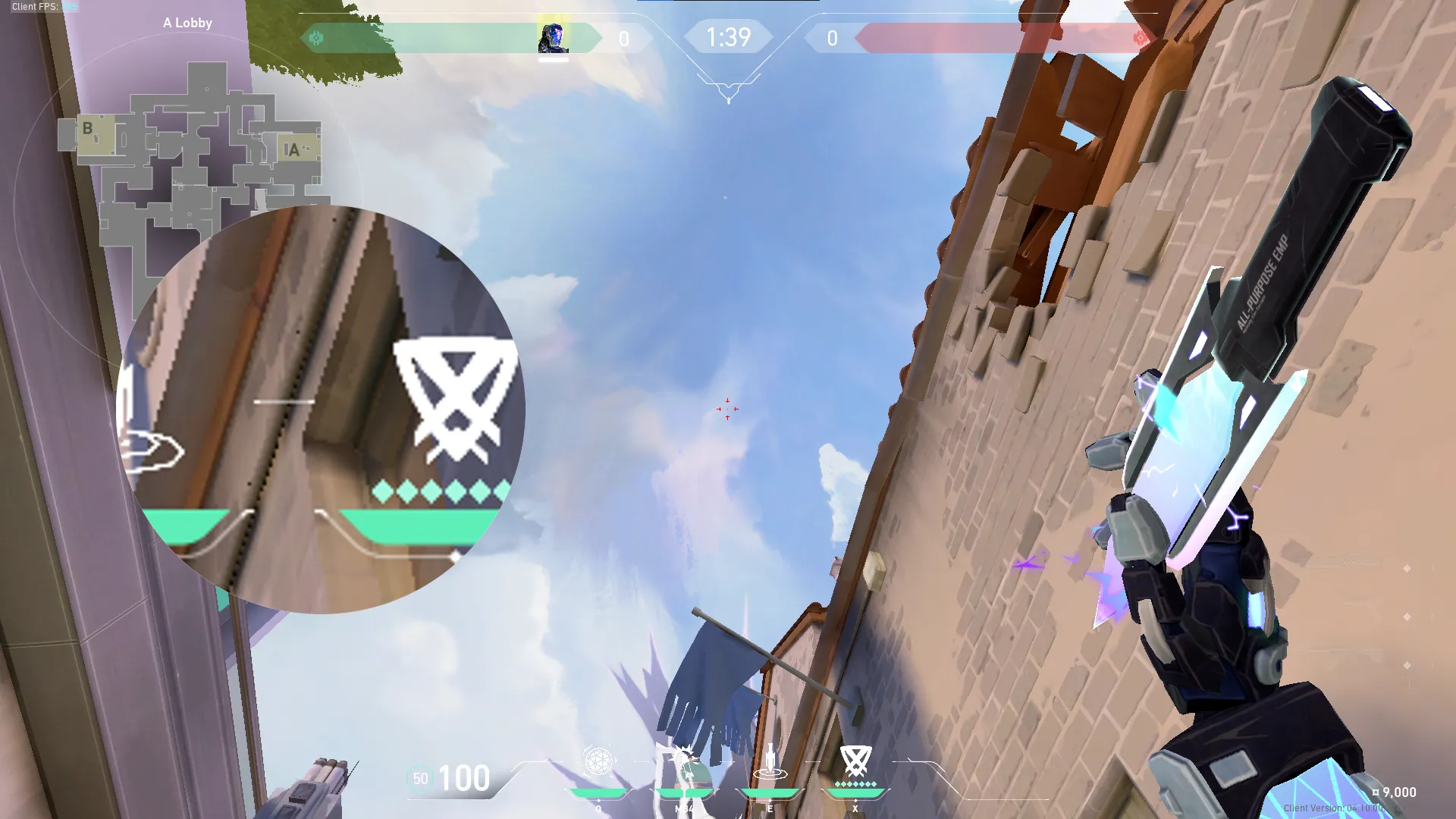 KAY/O Zero_Point on Ascent Attack Site A — step 2 of 3: Aim — line up the shot