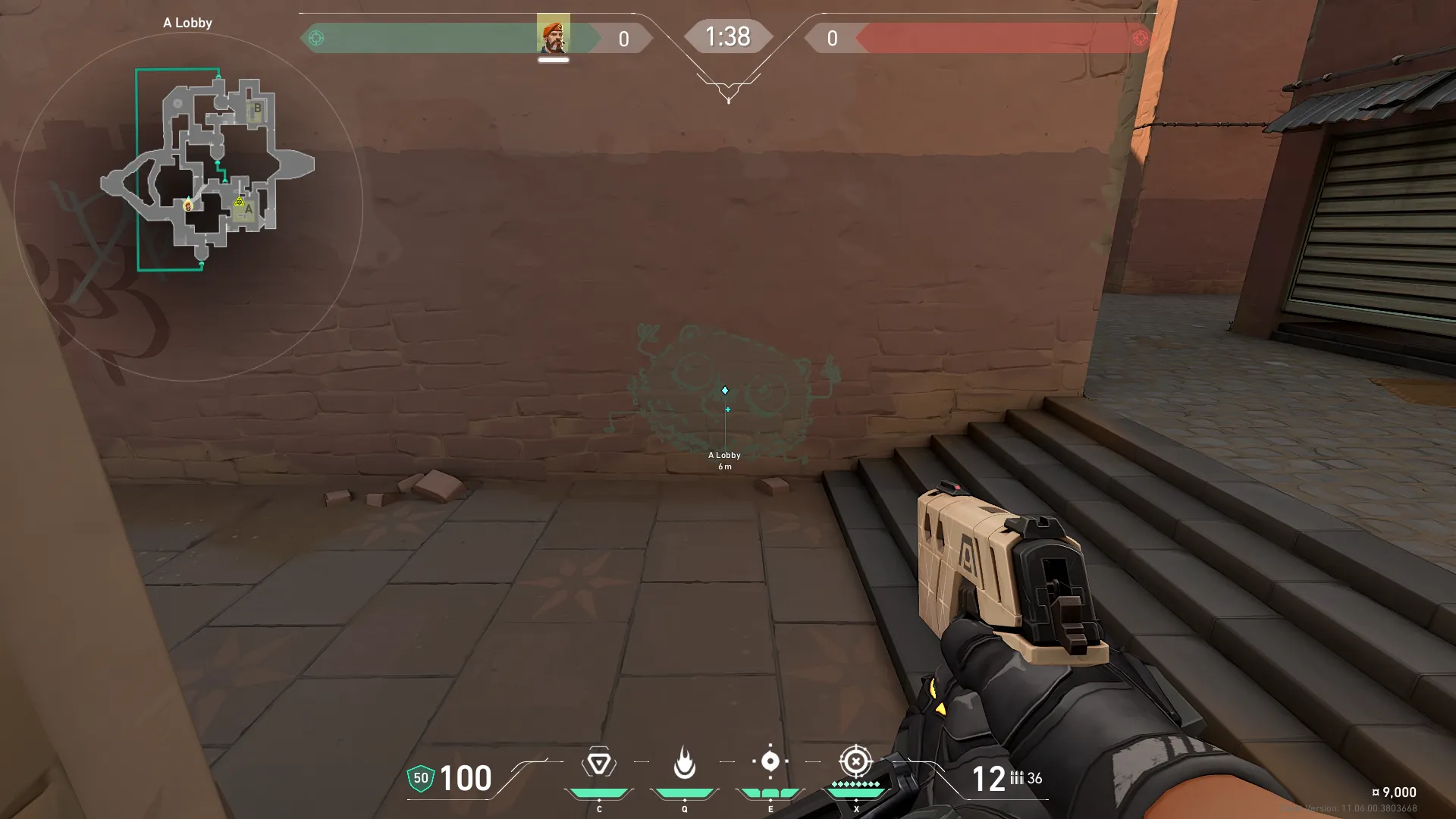 Brimstone Incendiary on Bind Attack Site A — step 1 of 3: Position — where to stand
