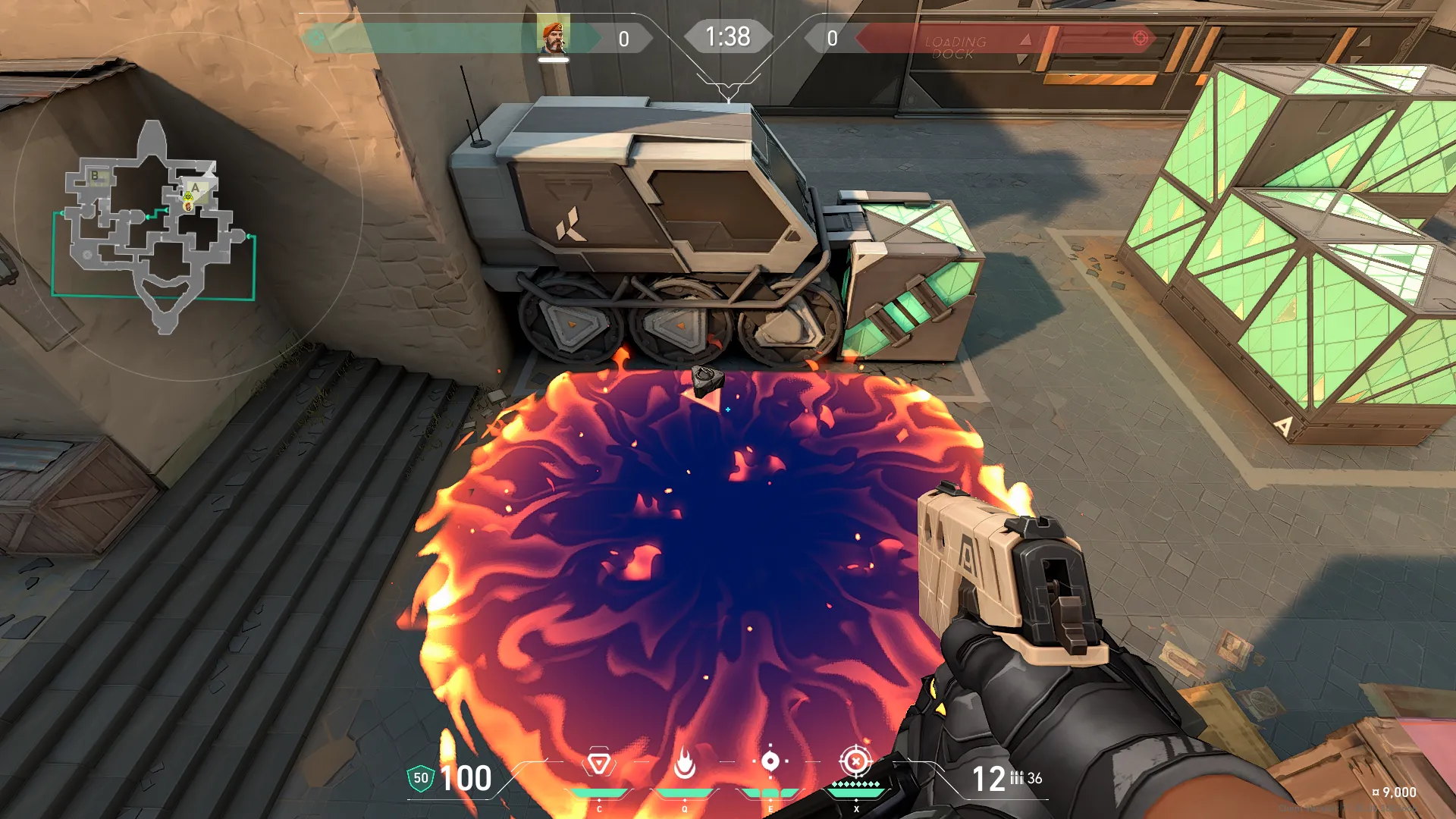 Brimstone Incendiary on Bind Attack Site A — step 3 of 3: Result