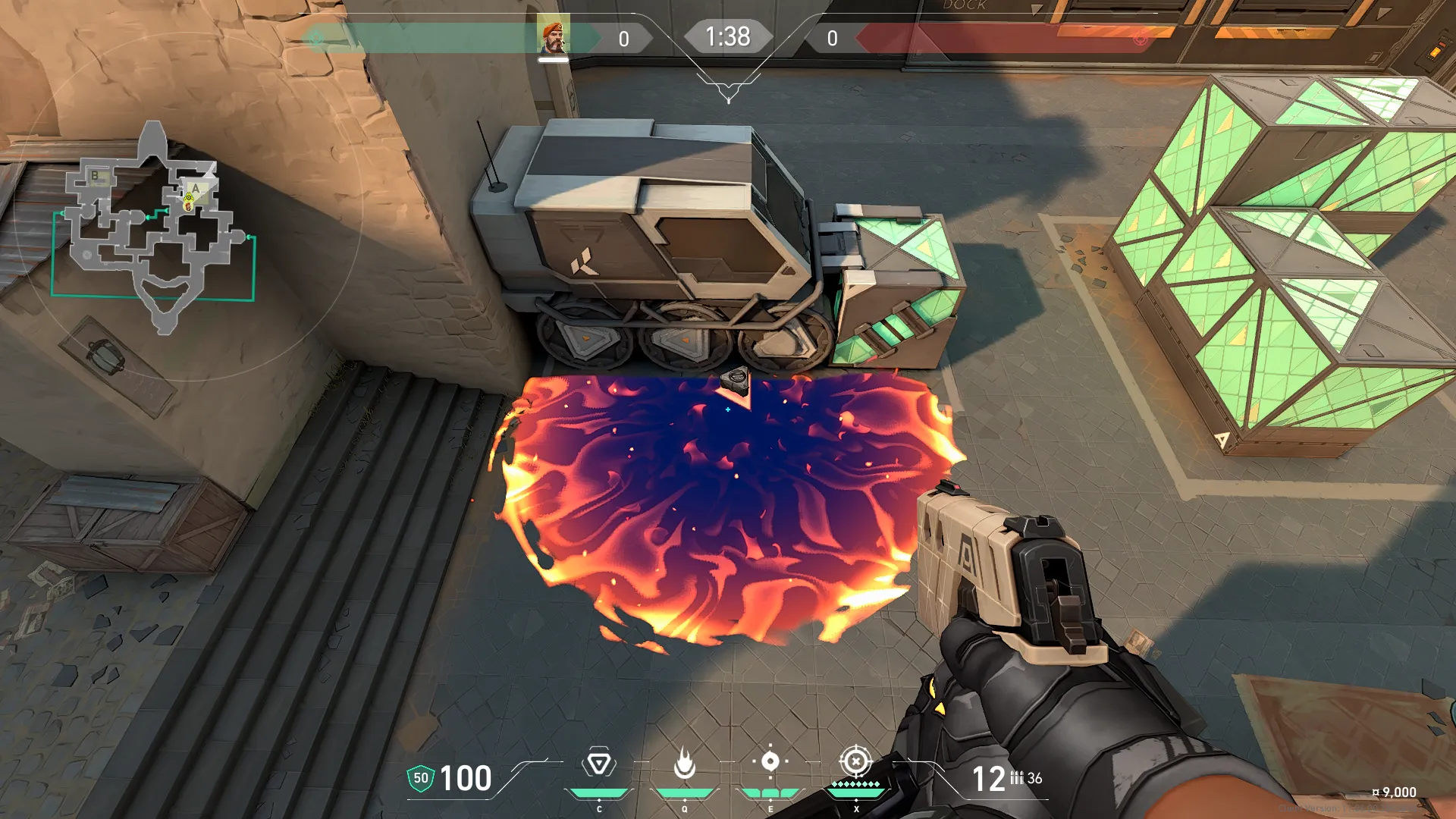 Brimstone Incendiary on Bind Attack Site A — step 3 of 3: Result