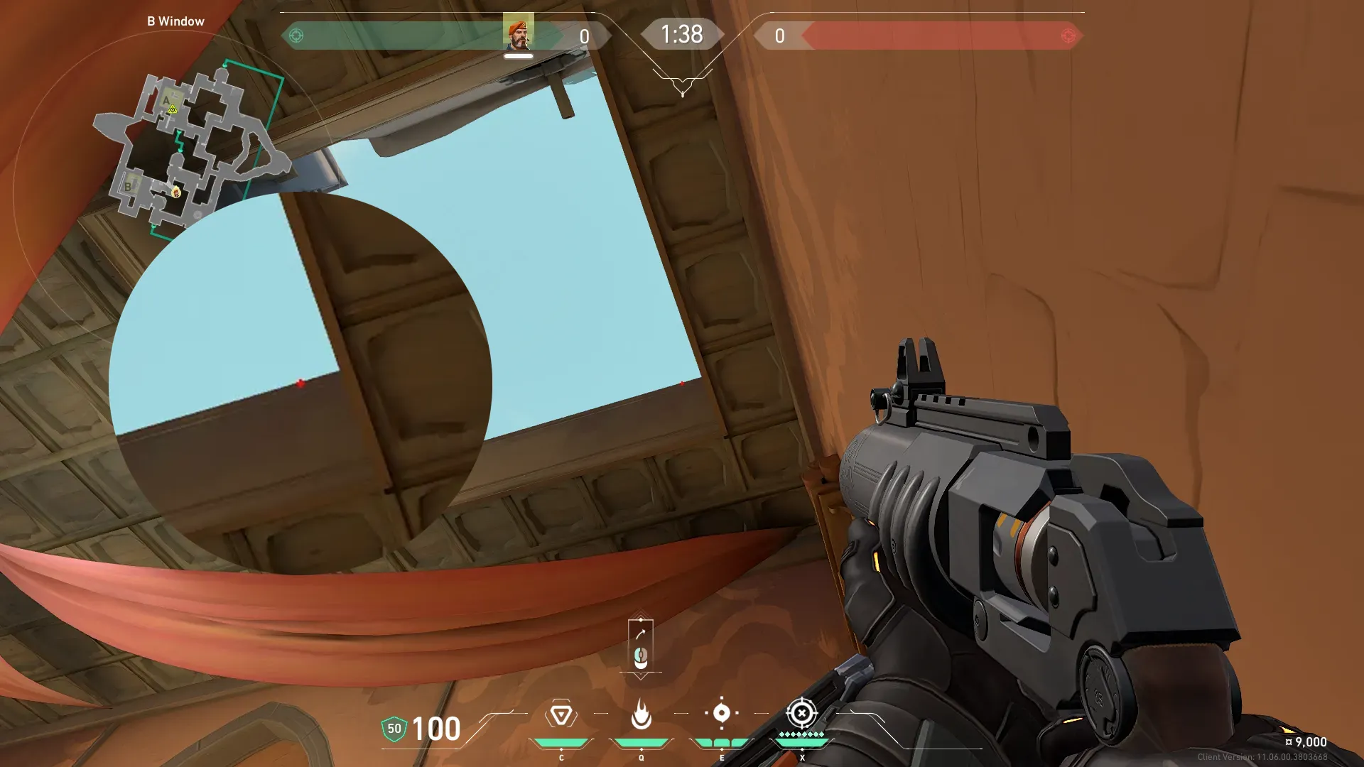 Brimstone Incendiary on Bind Attack Site A — step 2 of 3: Aim — line up the shot