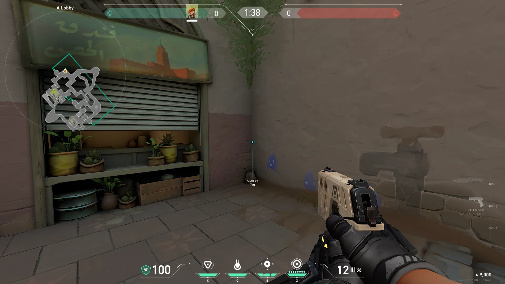 Brimstone Incendiary on Bind Attack Site A — step 1 of 3: Position — where to stand