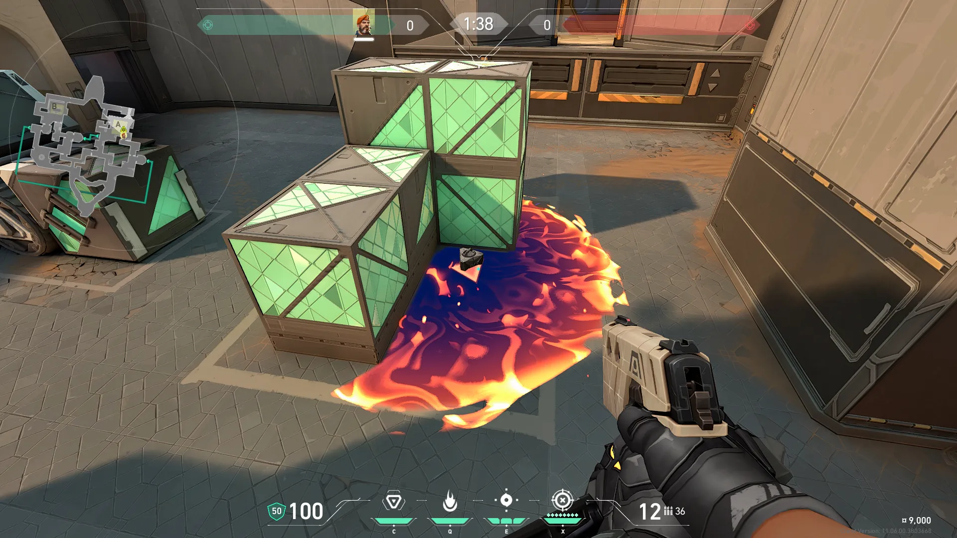 Brimstone Incendiary on Bind Attack Site A — step 3 of 3: Result