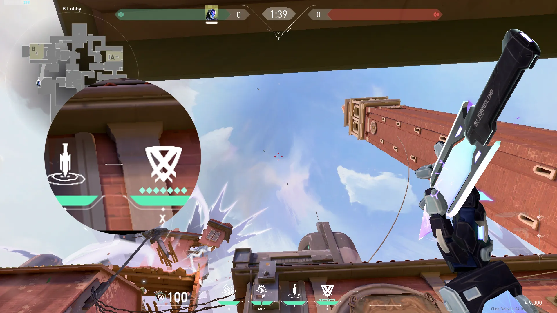 KAY/O Zero_Point on Ascent Attack Site B — step 2 of 3: Aim — line up the shot