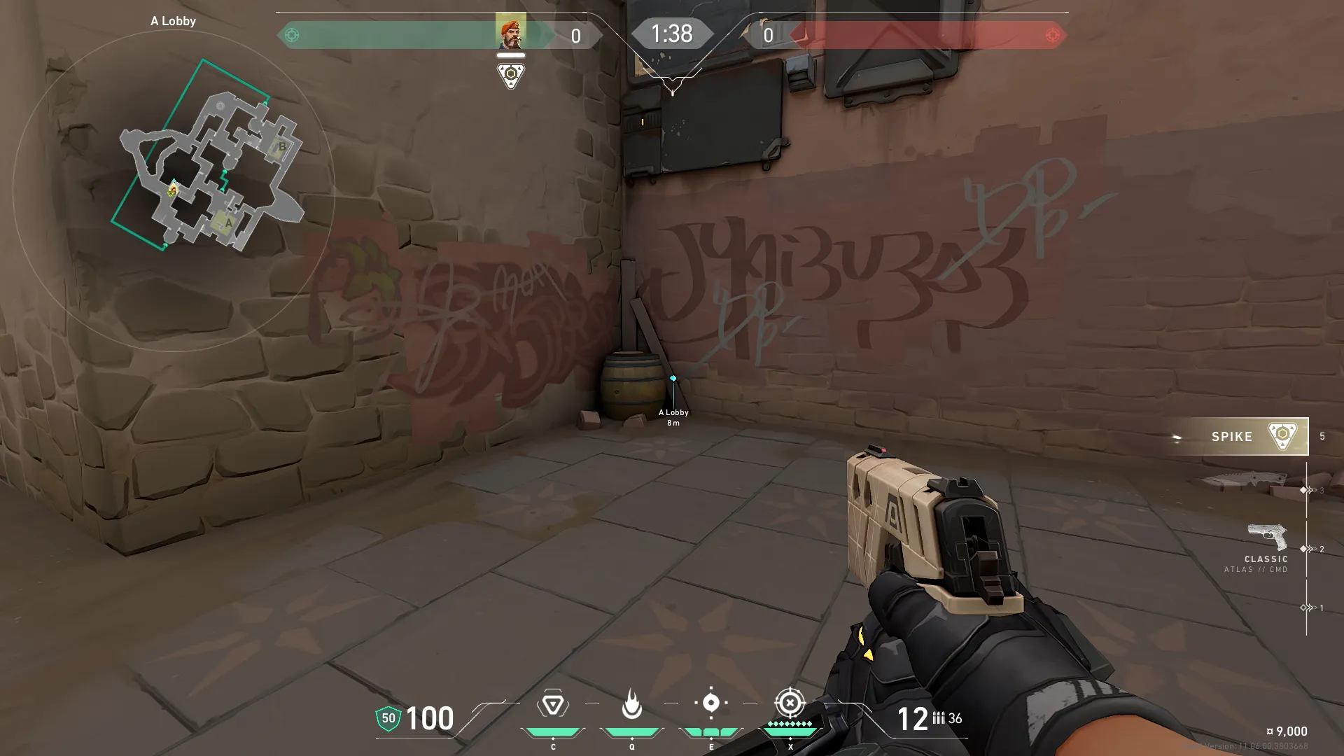 Brimstone Incendiary on Bind Attack Site A — step 1 of 3: Position — where to stand