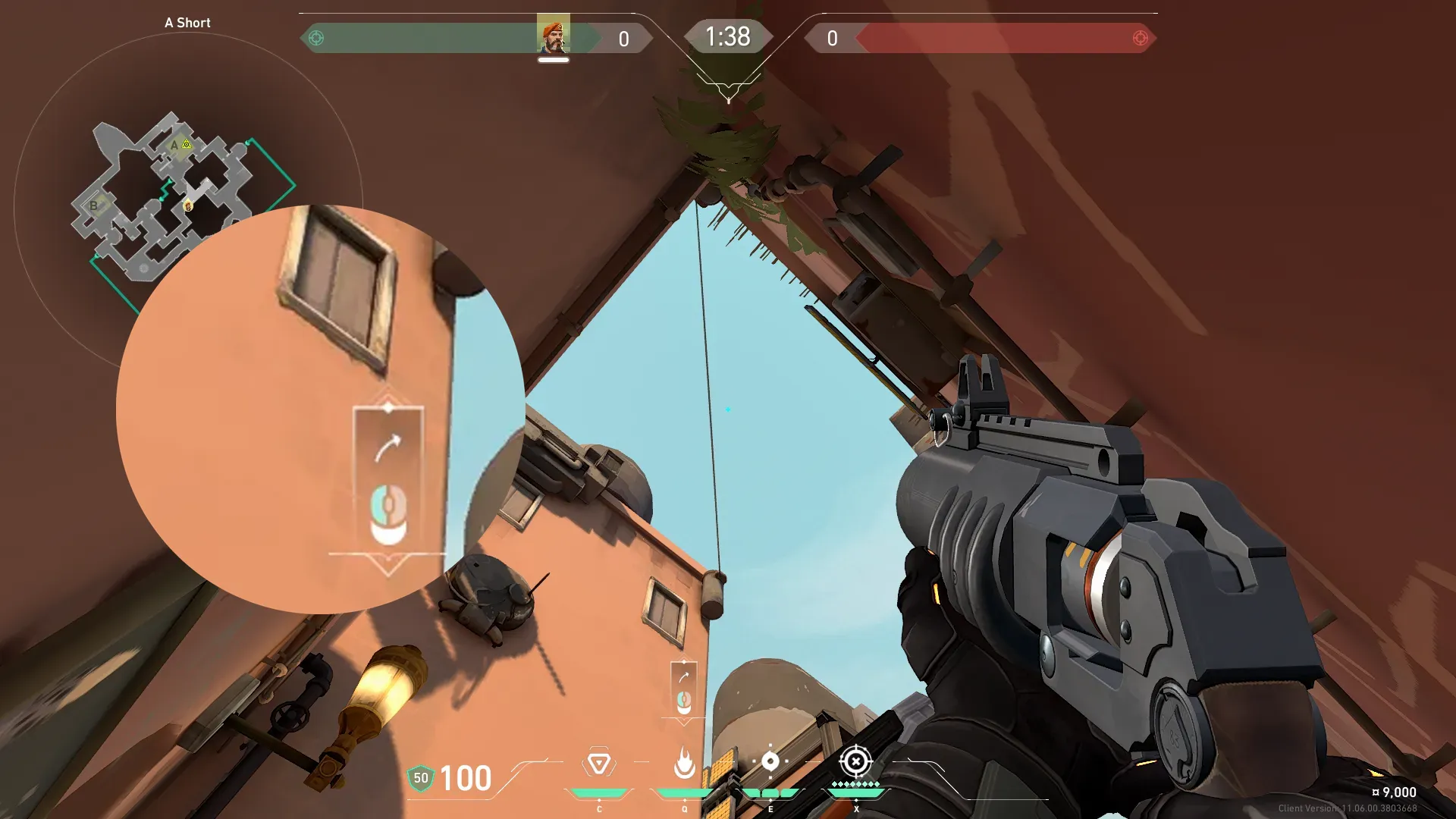Brimstone Incendiary on Bind Attack Site A — step 2 of 3: Aim — line up the shot