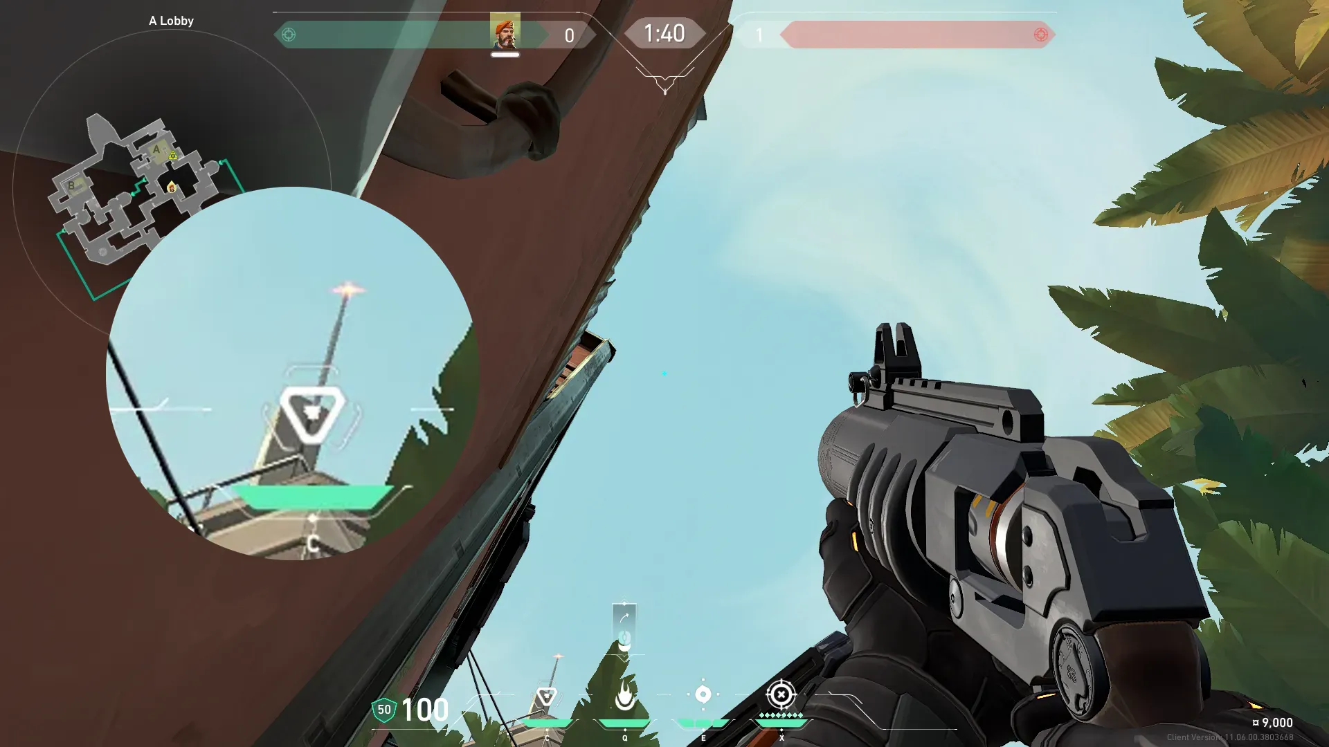 Brimstone Incendiary on Bind Attack Site A — step 2 of 3: Aim — line up the shot