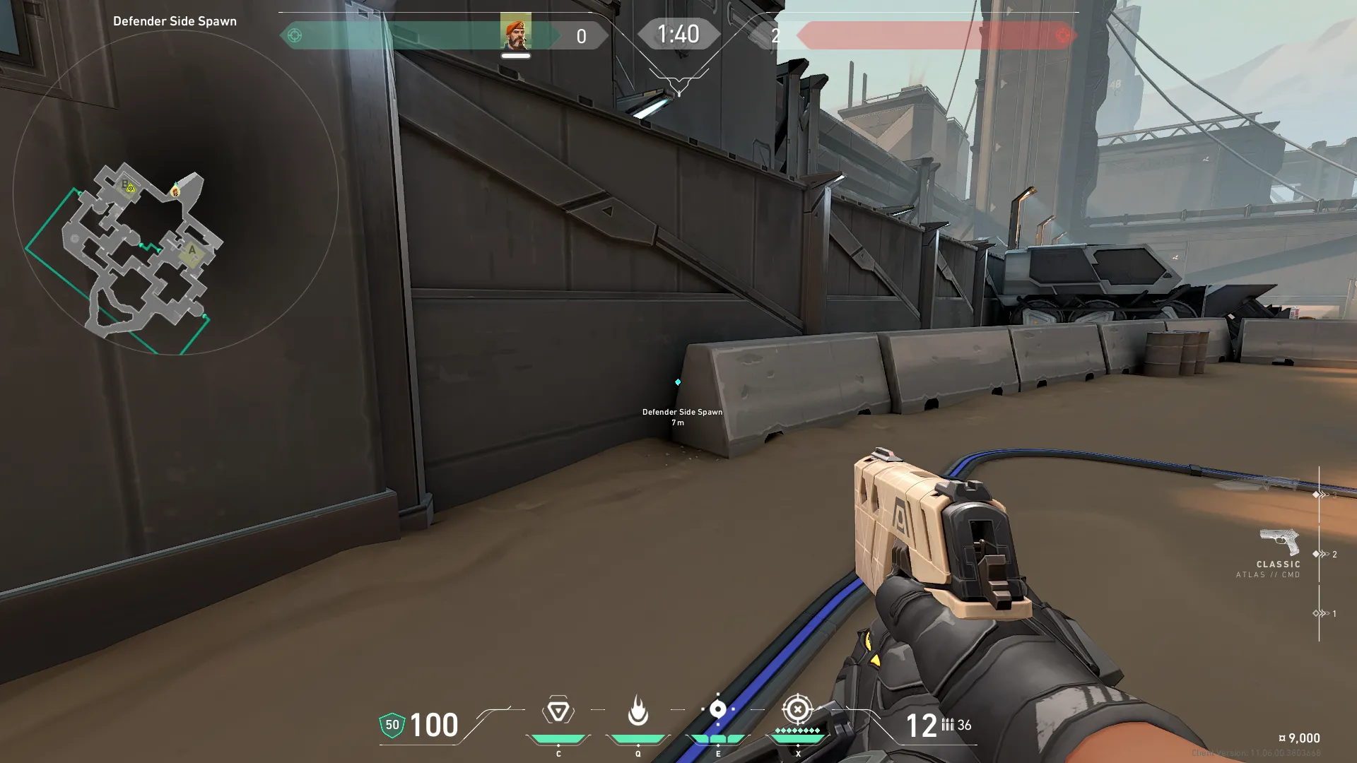 Brimstone Incendiary on Bind Attack Site B — step 1 of 3: Position — where to stand
