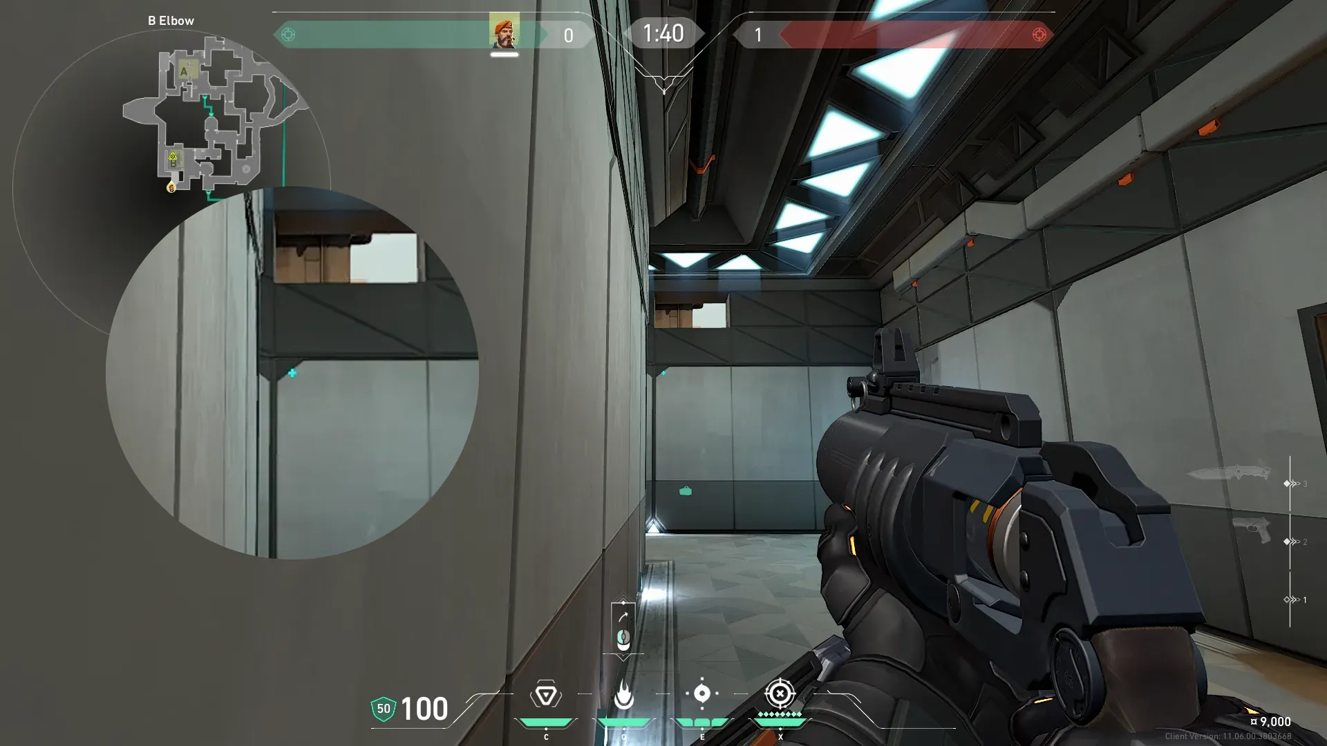 Brimstone Incendiary on Bind Attack Site B — step 2 of 3: Aim — line up the shot