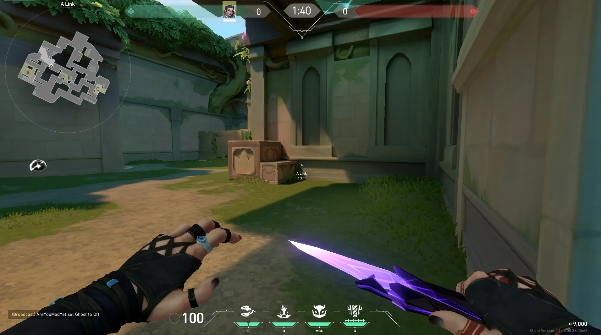 Fade Haunt on Lotus Attack Site A — step 1 of 5: Position — where to stand