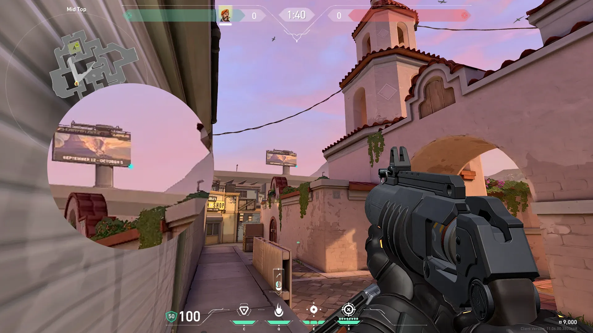 Brimstone Incendiary on Sunset Attack Site A — step 2 of 3: Aim — line up the shot