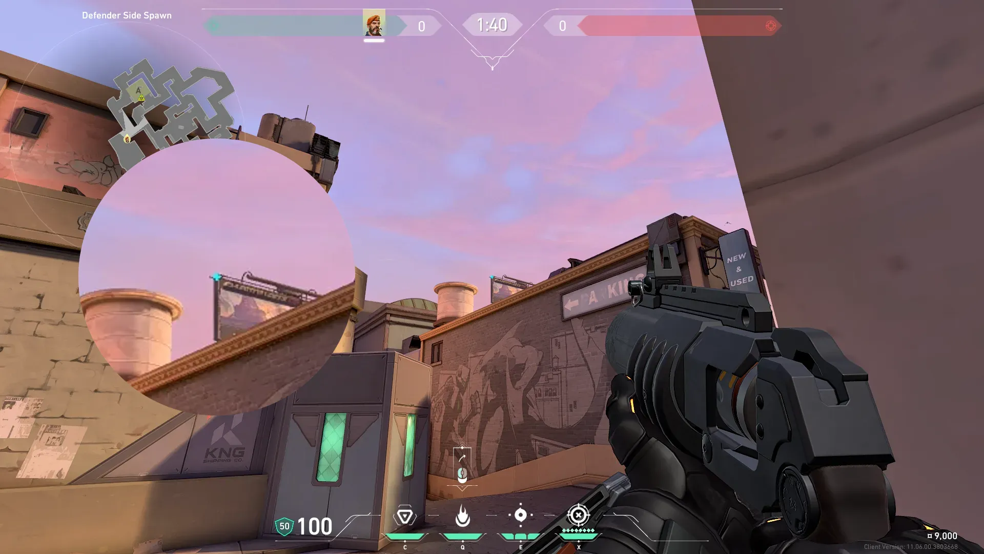Brimstone Incendiary on Sunset Attack Site A — step 2 of 3: Aim — line up the shot