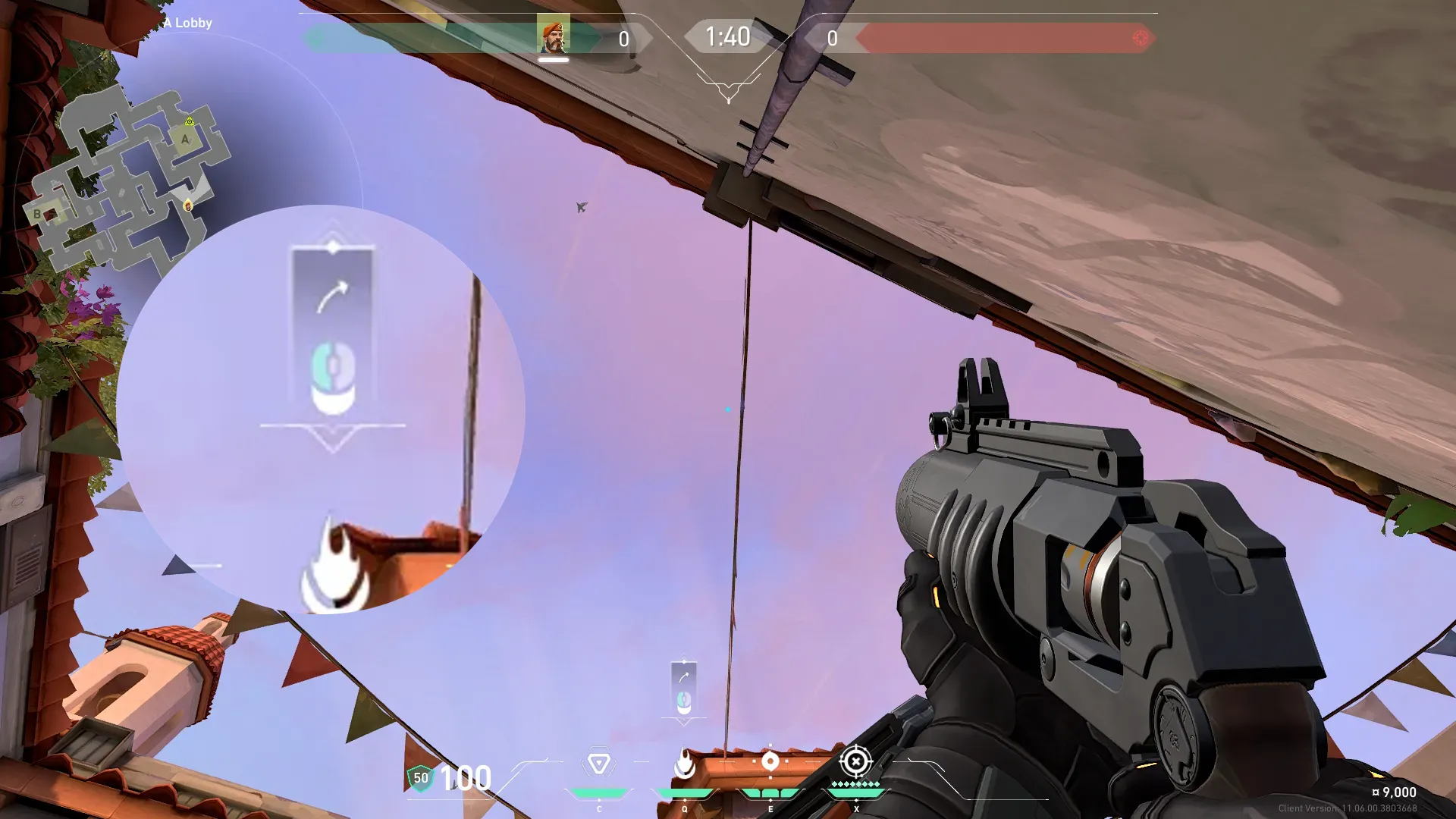 Brimstone Incendiary on Sunset Attack Site A — step 2 of 3: Aim — line up the shot