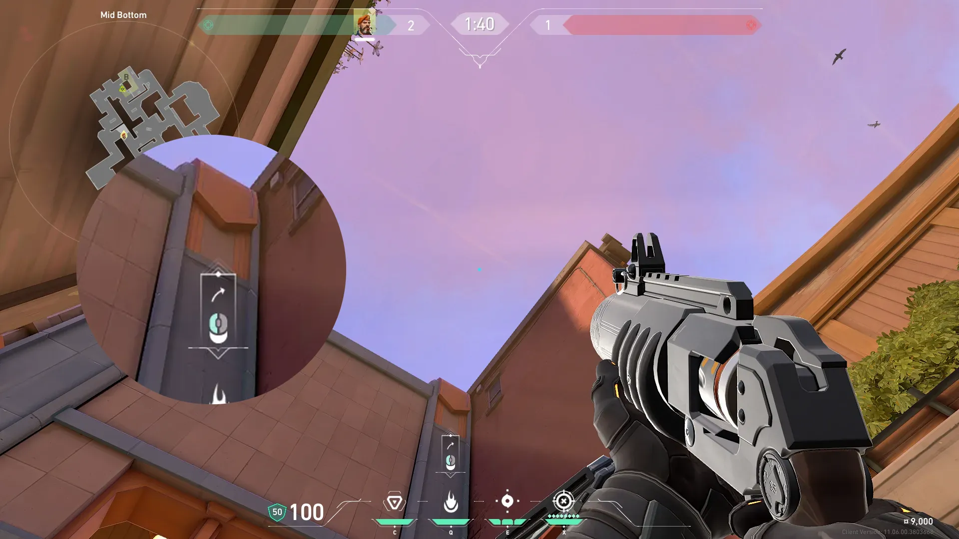 Brimstone Incendiary on Sunset Attack Site B — step 2 of 3: Aim — line up the shot