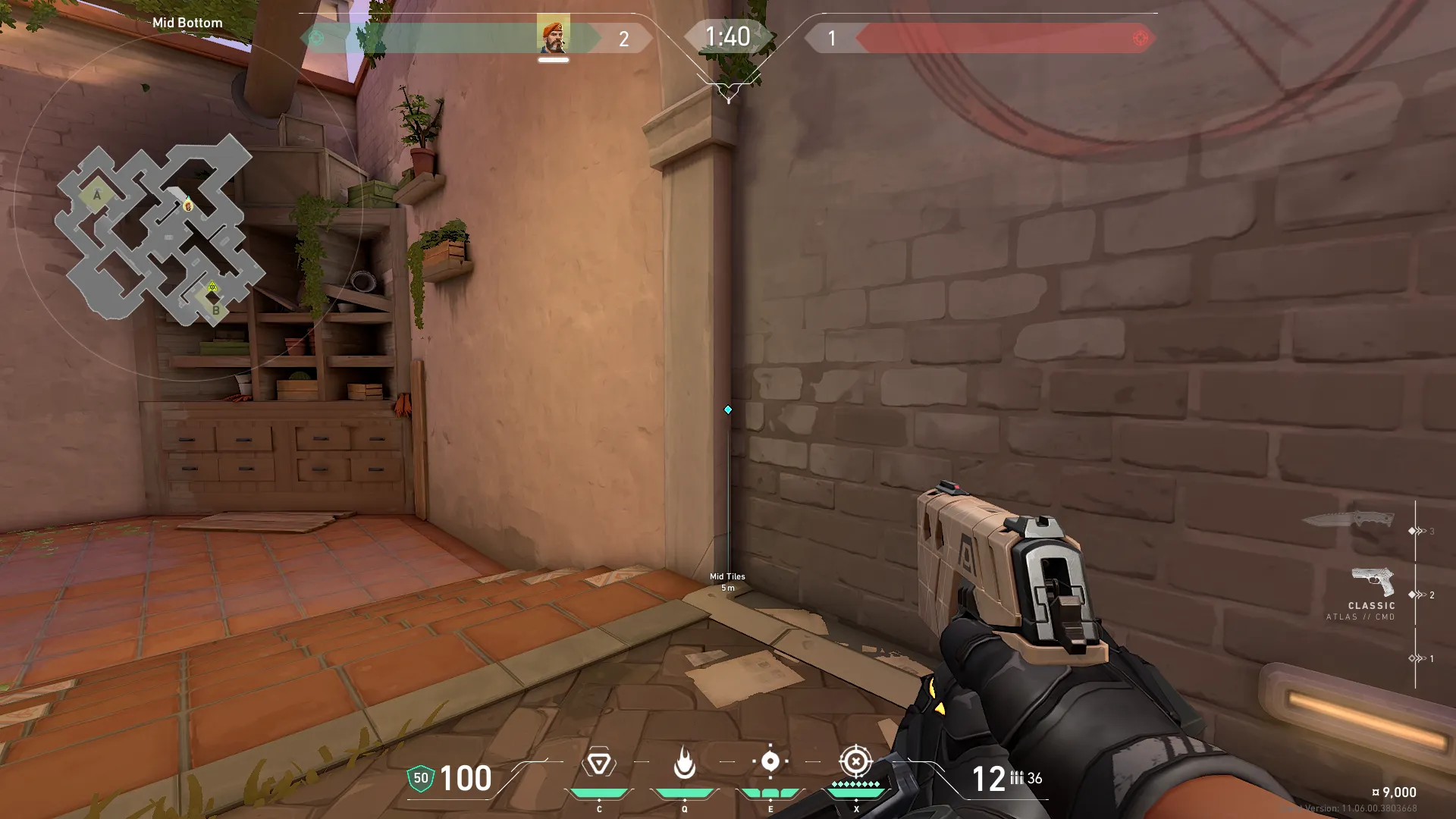 Brimstone Incendiary on Sunset Attack Site B — step 1 of 3: Position — where to stand