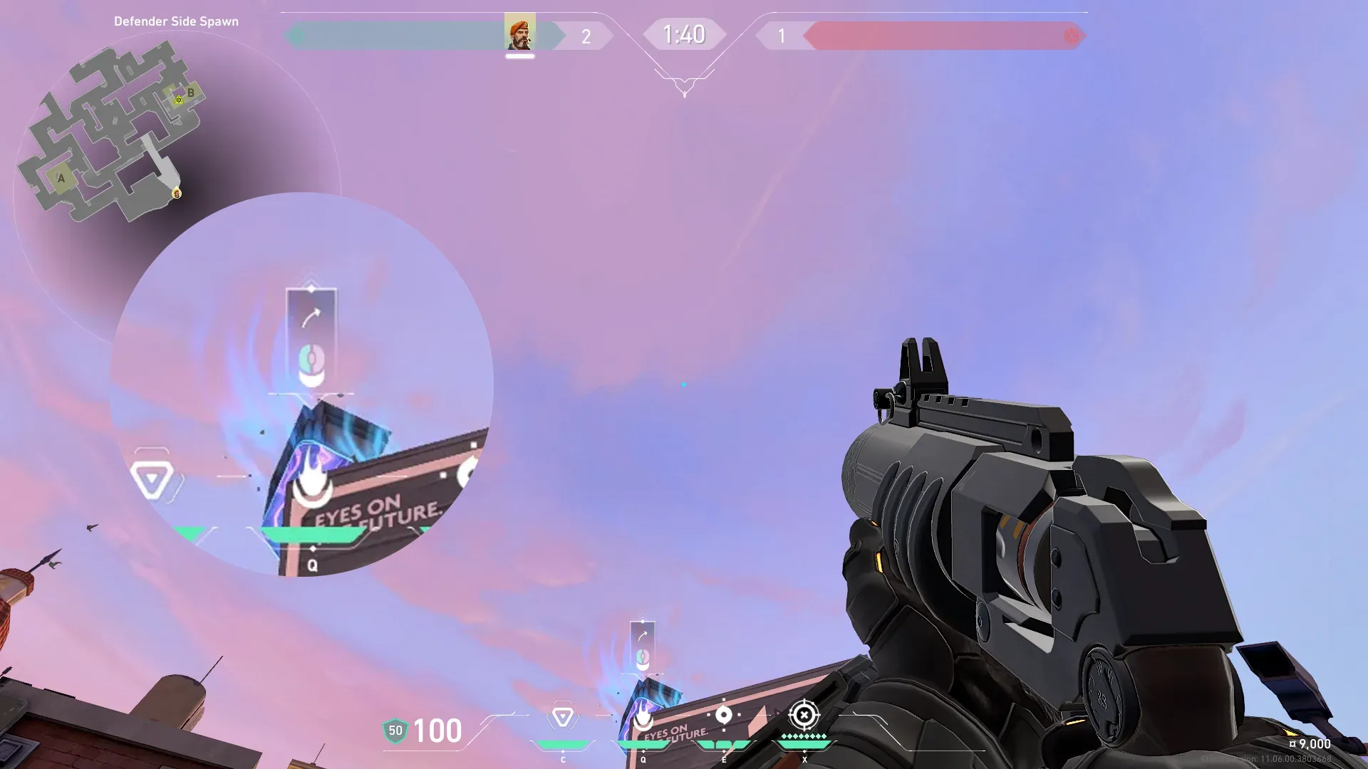 Brimstone Incendiary on Sunset Attack Site B — step 2 of 3: Aim — line up the shot