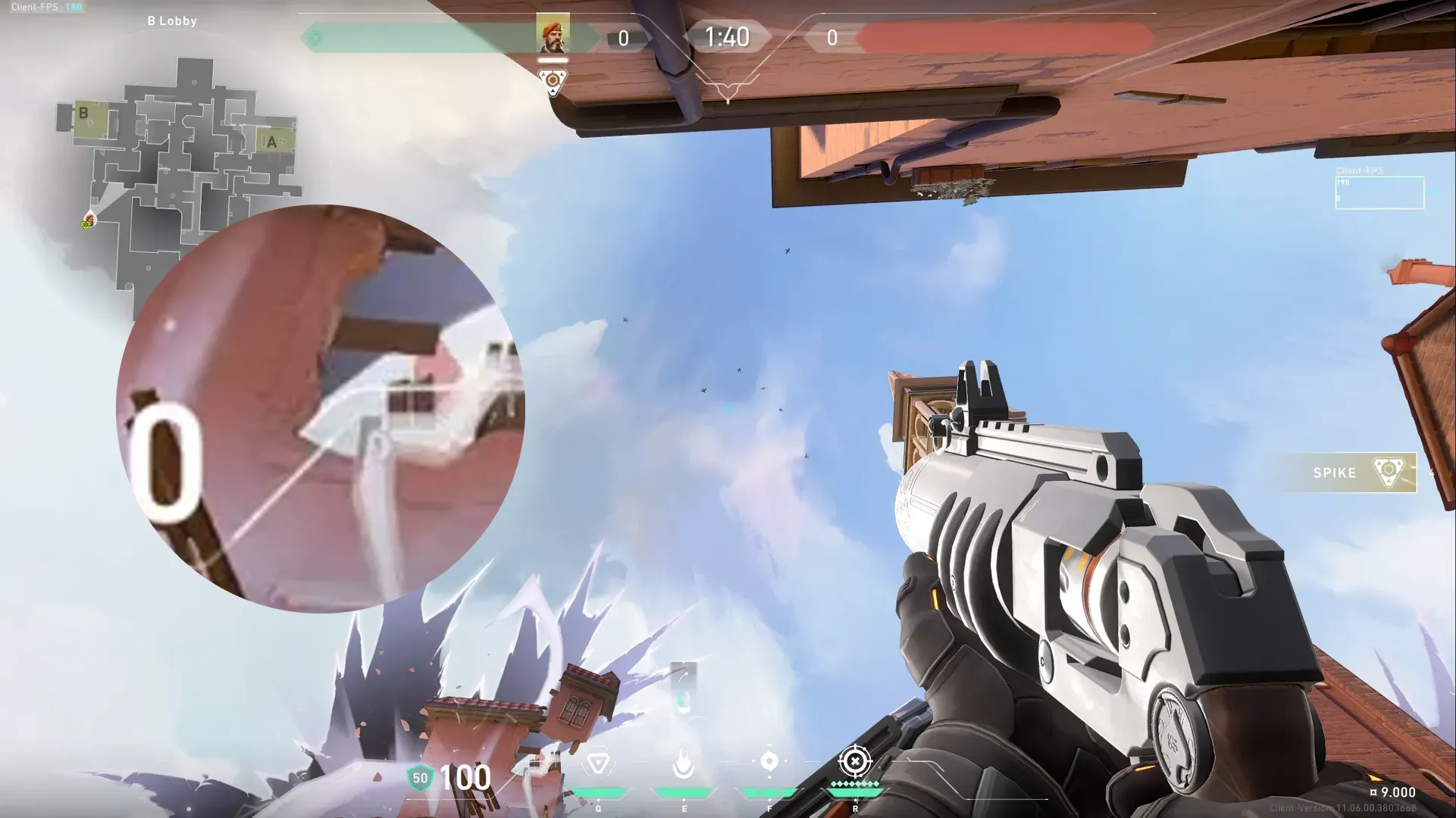 Brimstone Incendiary on Ascent Attack Site B — step 3 of 4: Aim — line up the shot