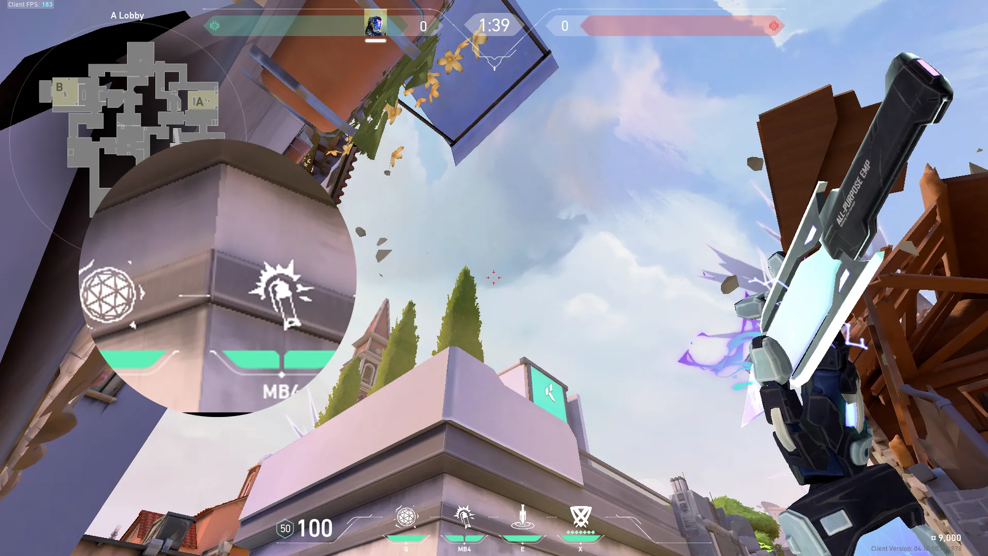 KAY/O Zero_Point on Ascent Attack Site B — step 2 of 3: Aim — line up the shot
