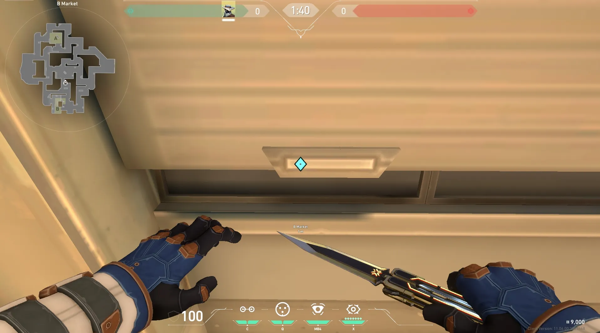 Cypher Cyber Cage on Sunset Defense Site B — step 2 of 6: Aim — line up the shot