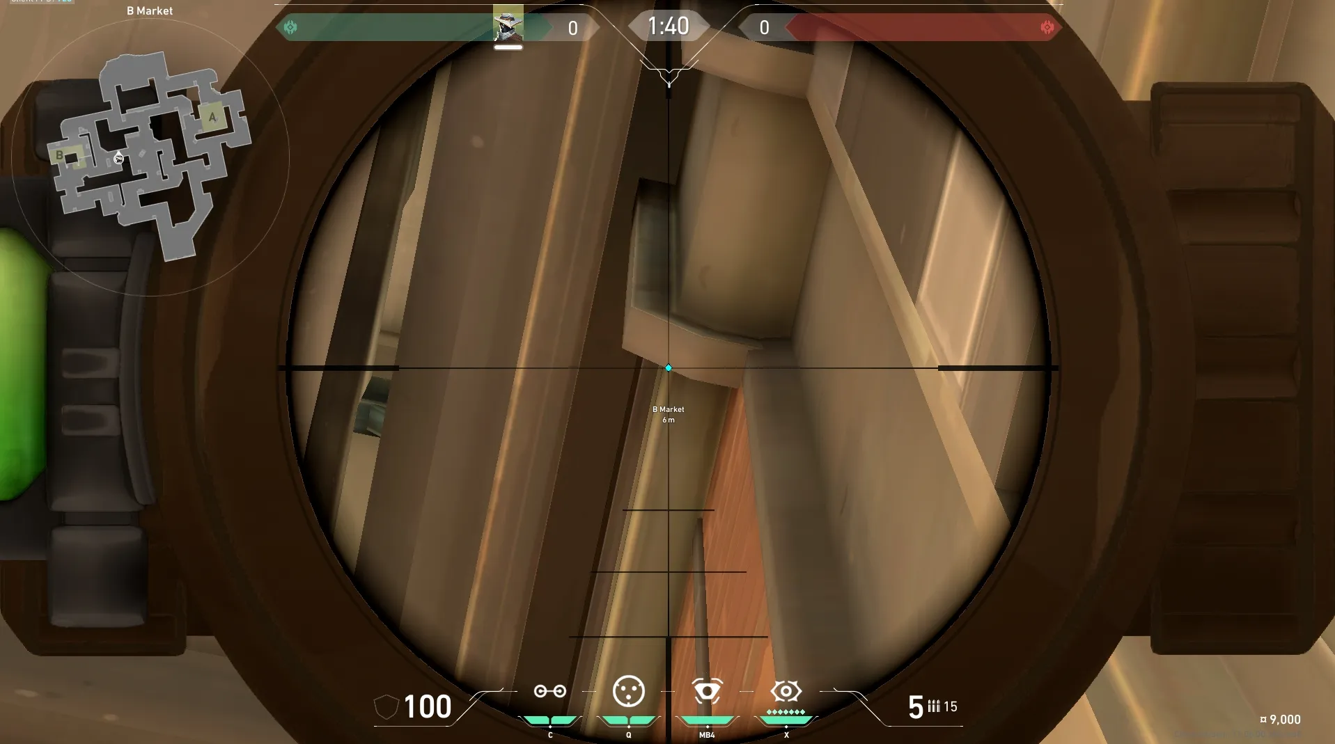 Cypher Cyber Cage on Sunset Defense Site B — step 4 of 6: Aim — line up the shot