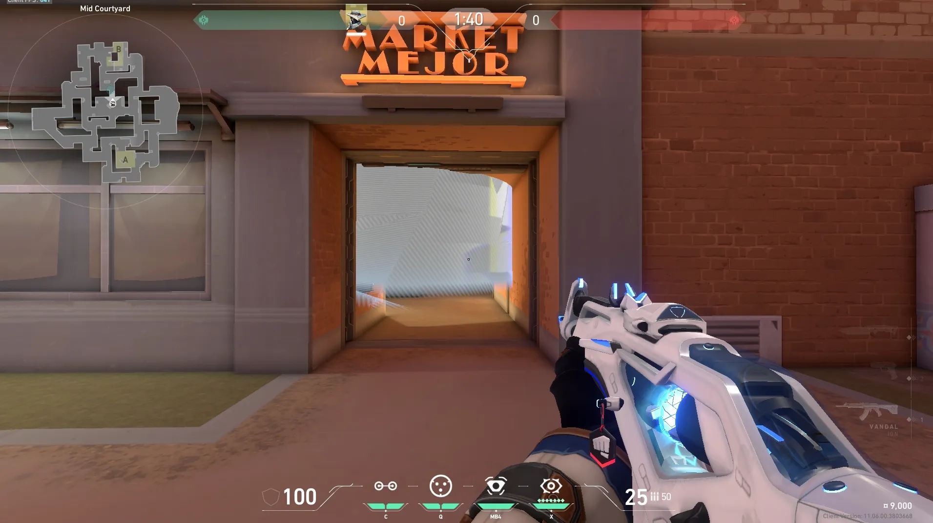 Cypher Cyber Cage on Sunset Defense Site B — step 5 of 6: Aim — line up the shot