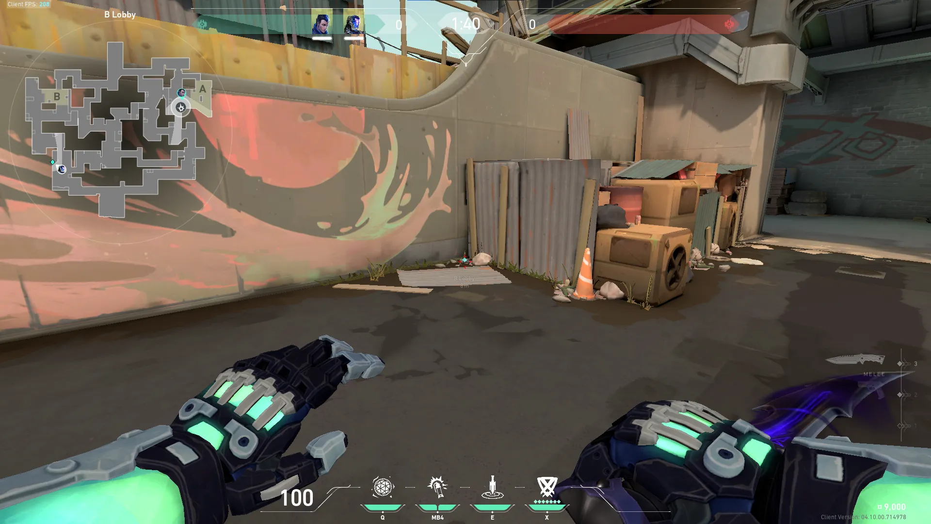KAY/O Zero_Point on Split Attack Site B — step 1 of 4: Position — where to stand