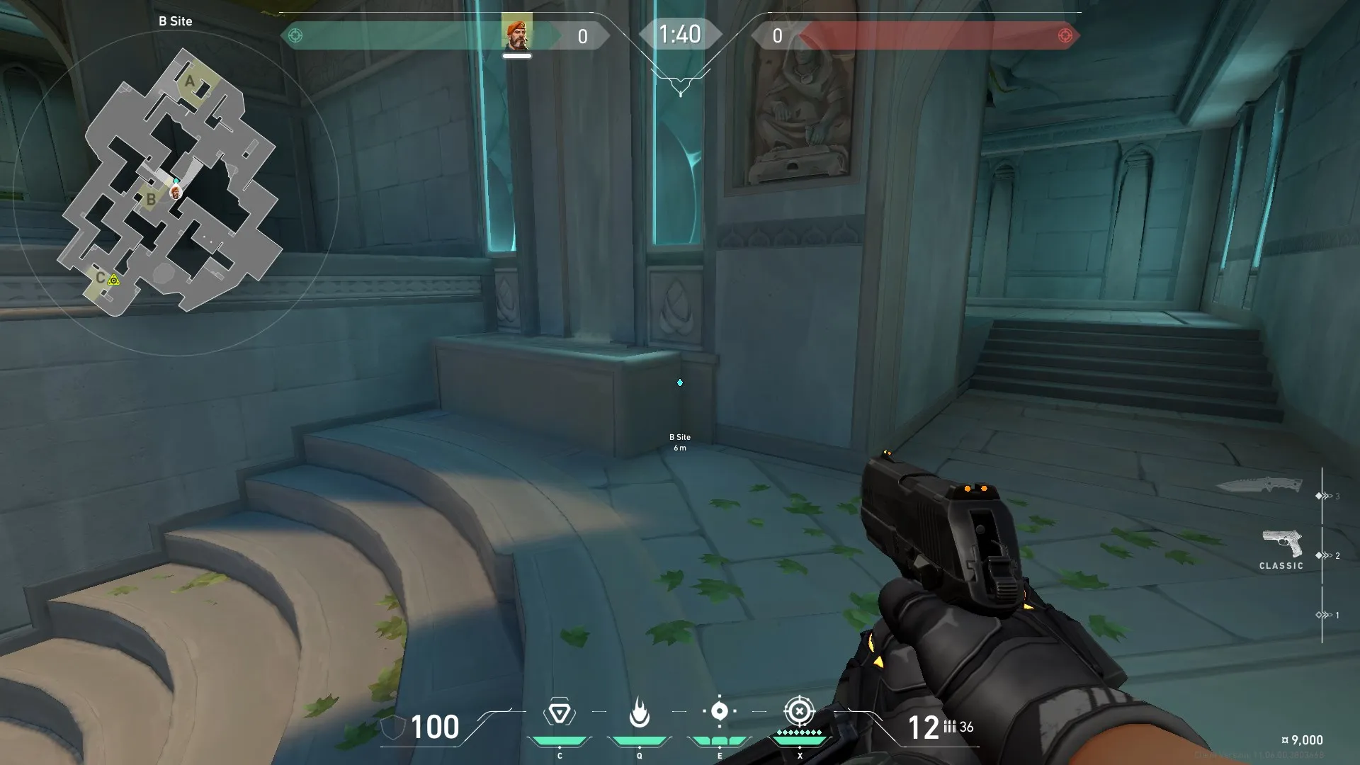 Brimstone Incendiary on Lotus Attack Site C — step 1 of 3: Position — where to stand