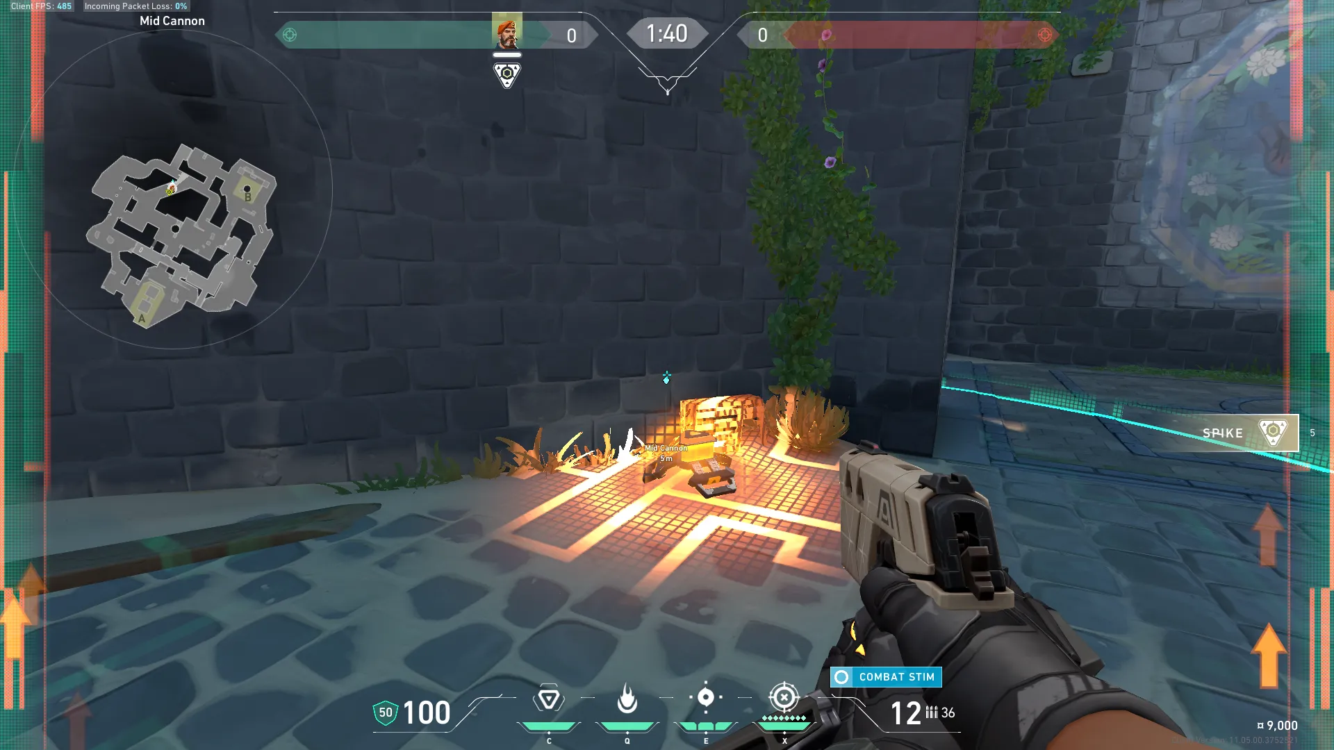 Brimstone Incendiary on Breeze Attack Site B — step 1 of 3: Position — where to stand