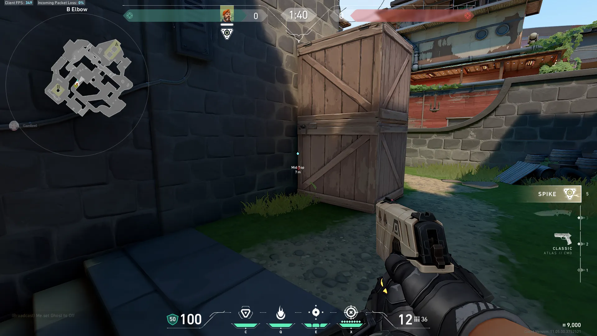 Brimstone Incendiary on Breeze Attack Site B — step 1 of 3: Position — where to stand