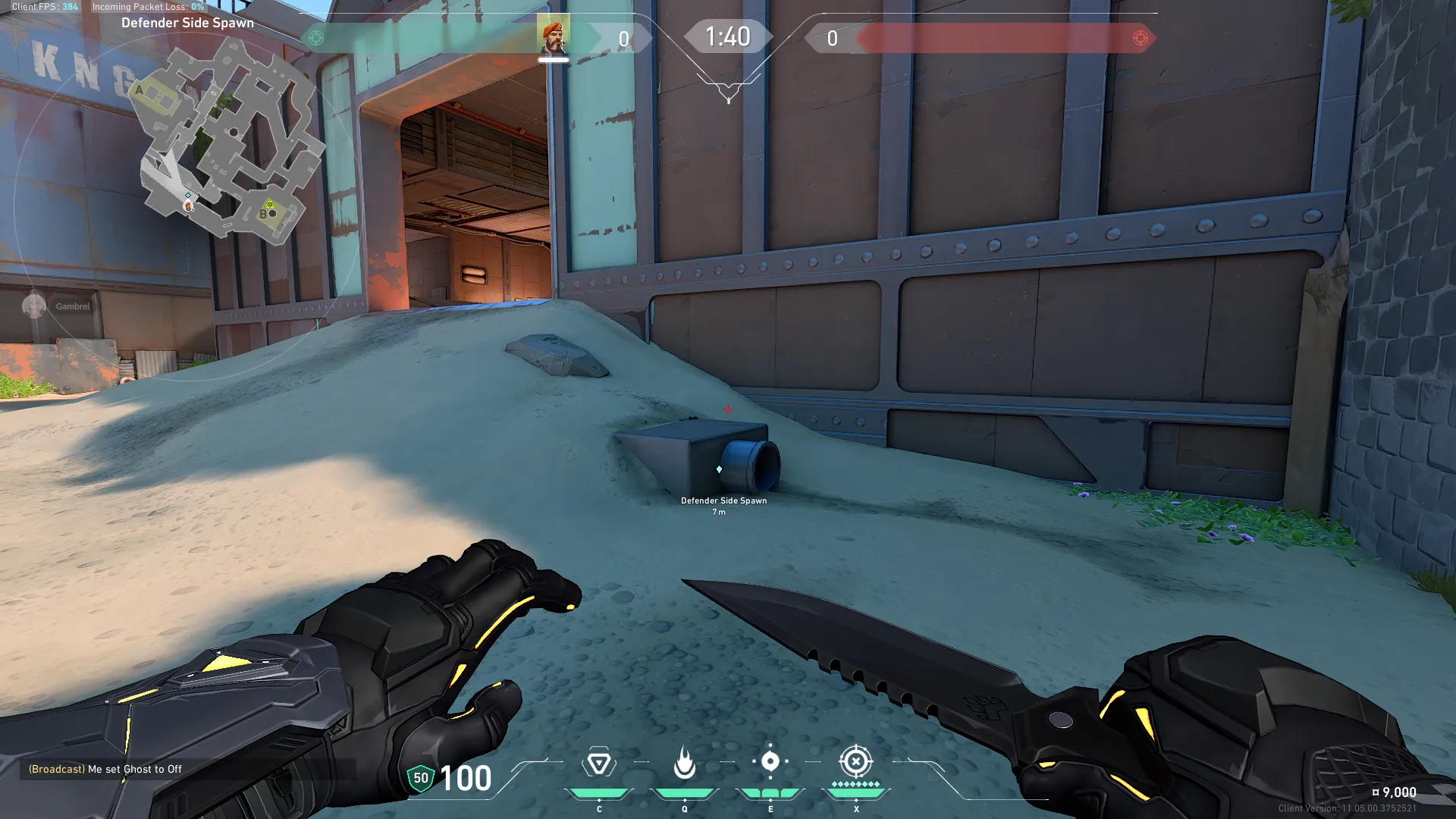 Brimstone Incendiary on Breeze Attack Site B — step 1 of 3: Position — where to stand